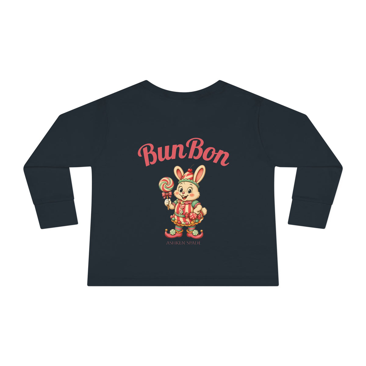 Personalized 'Bun Bon' Bunny Toddler Long Sleeve Tee