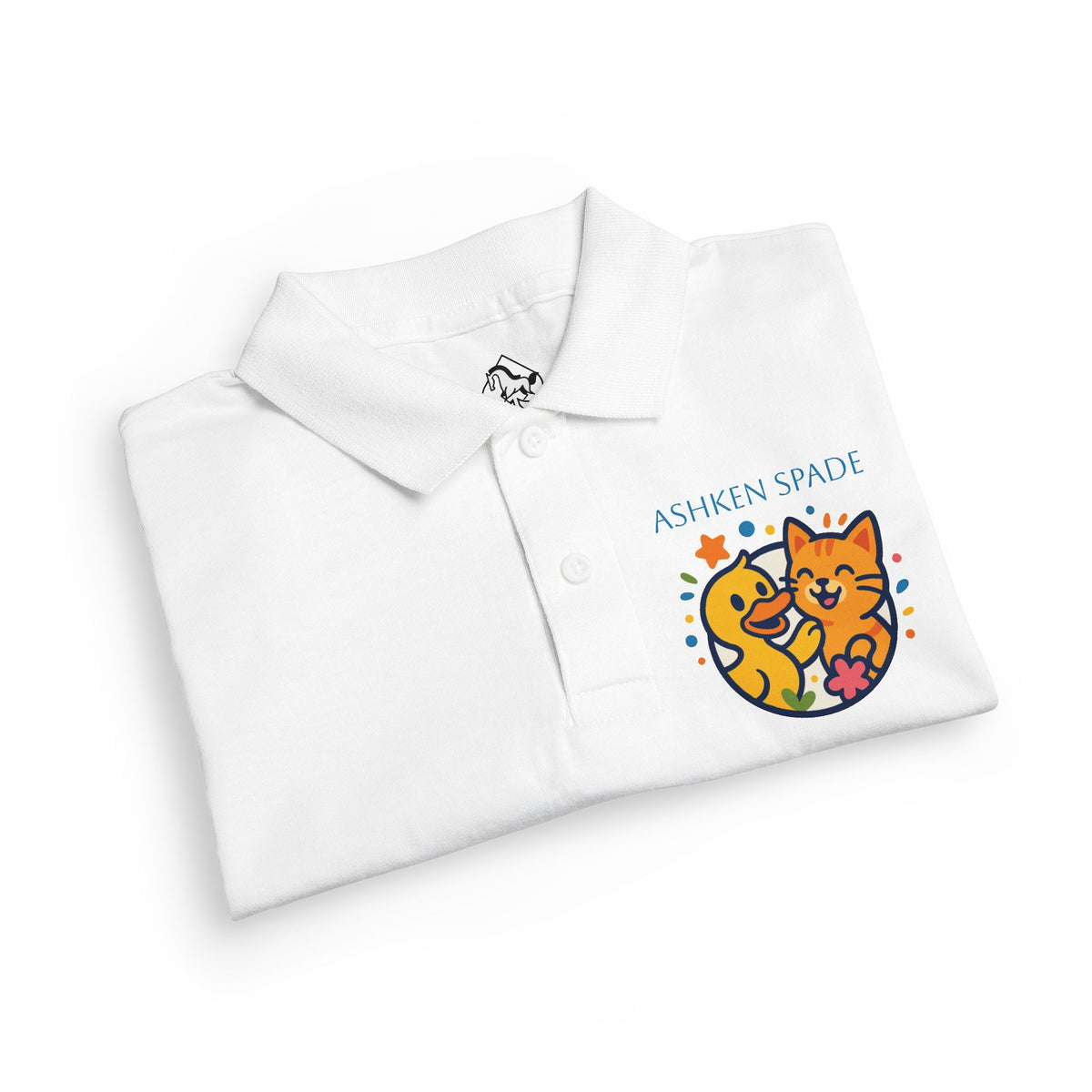 Kids Polo Shirt — Happy Cat & Duck Kids Polo Shirt
