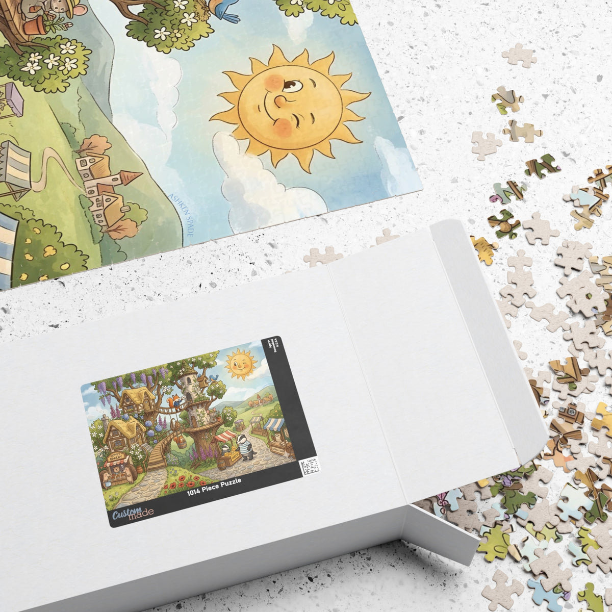 Whimsical Treehouse Village Puzzle — 252/520/1014 pc Scenic Jigsaw for Adults & Kids