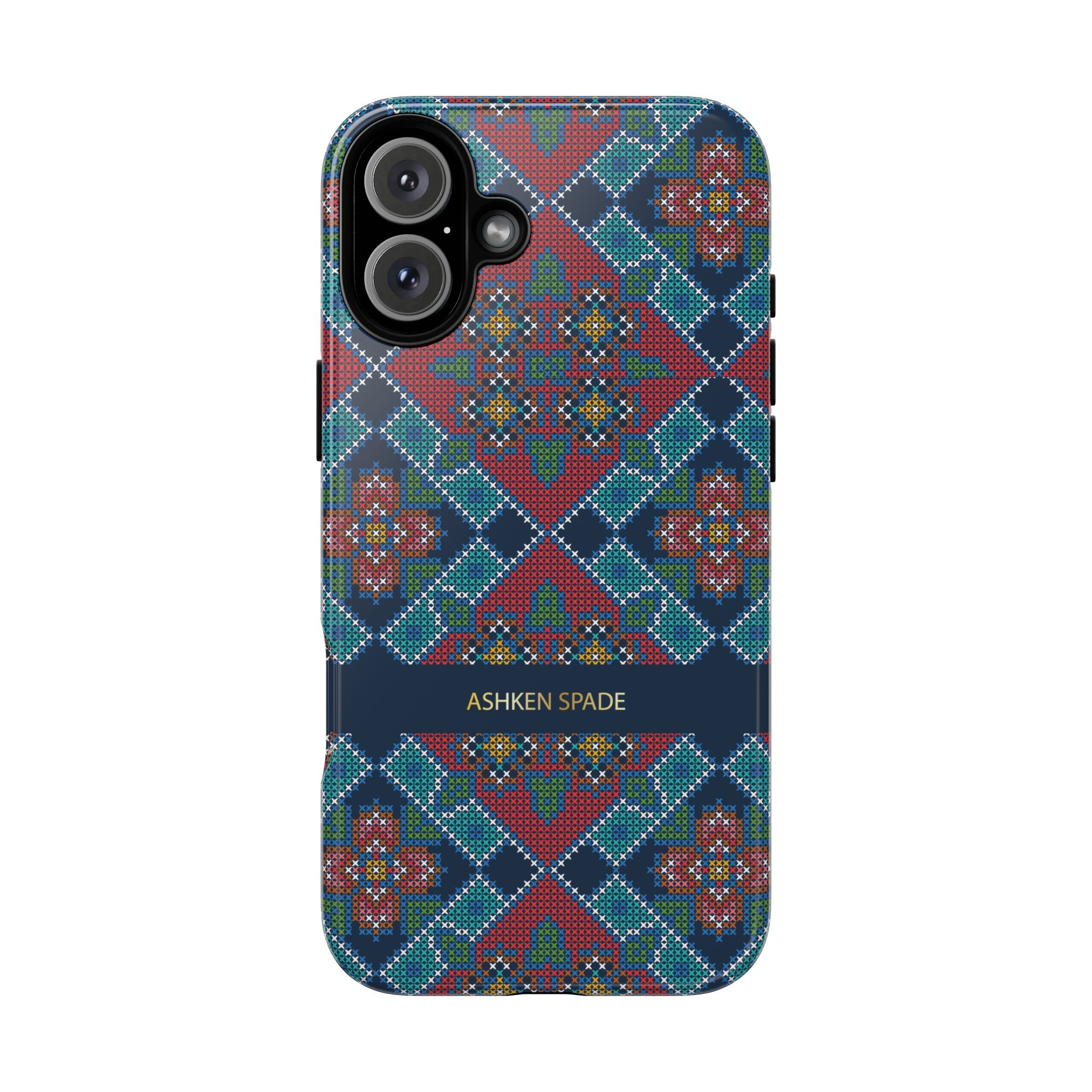 Floral Cross Stitch Phone Case