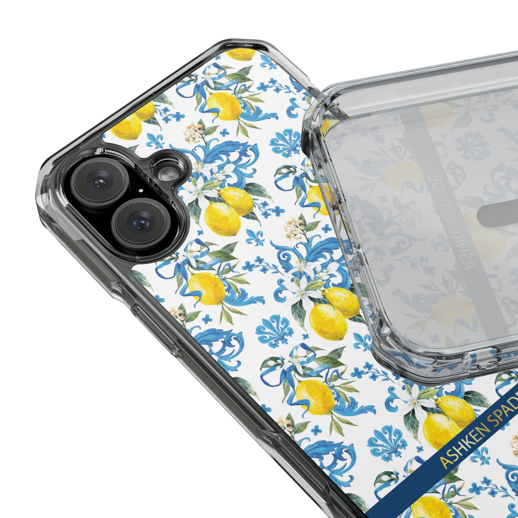 Lemon Charm with Blue Ribbon Magnetic Phone Case