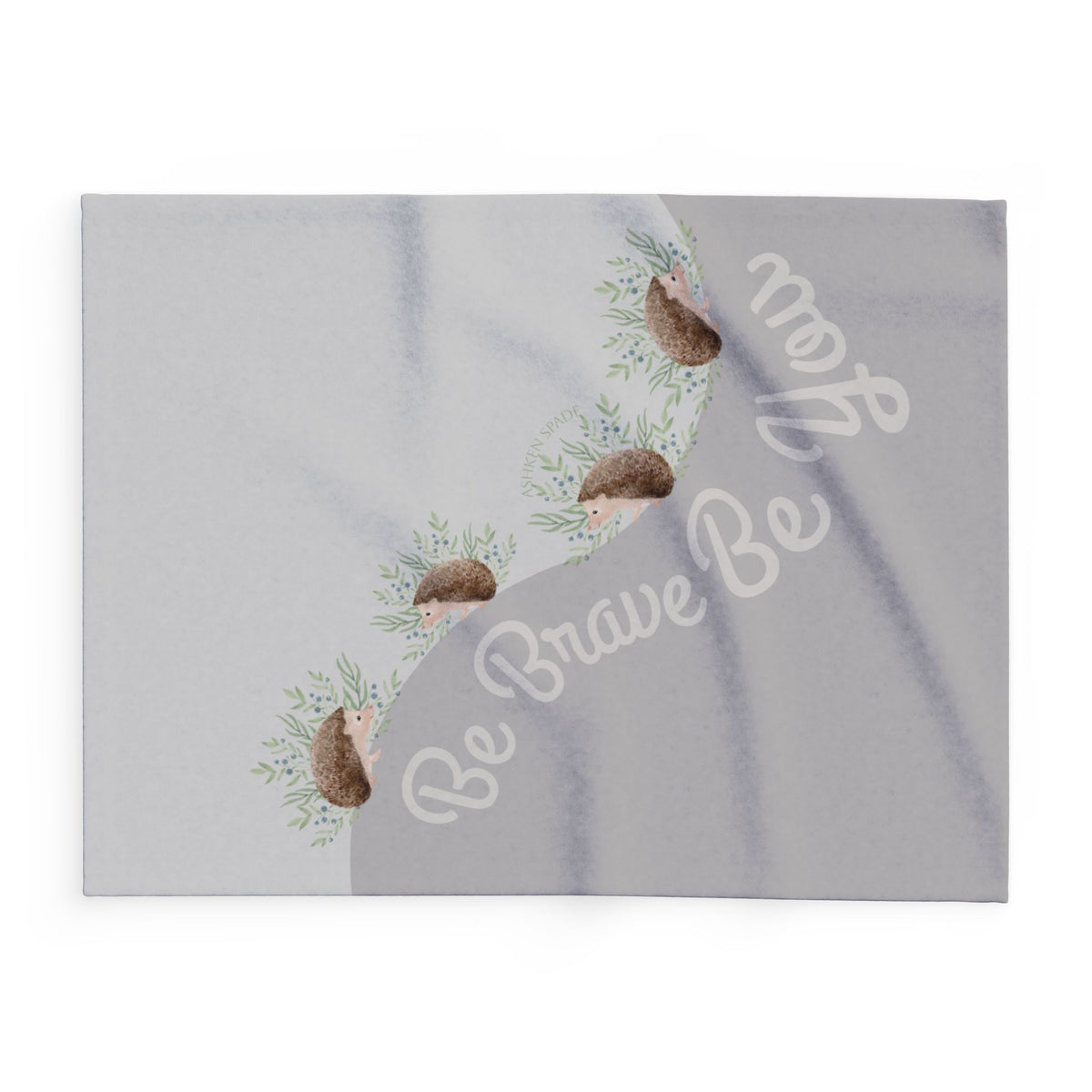 "Be Brave Be You" Cozy Polar Hedgehog Throw