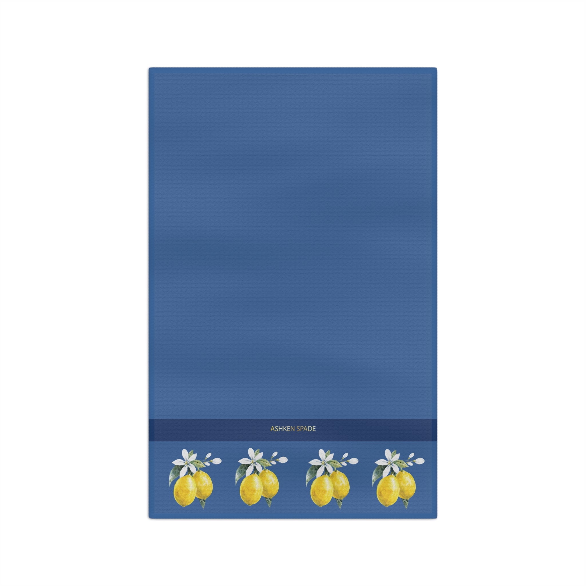 Lemon & Blue Floral Microfiber Tea Towel