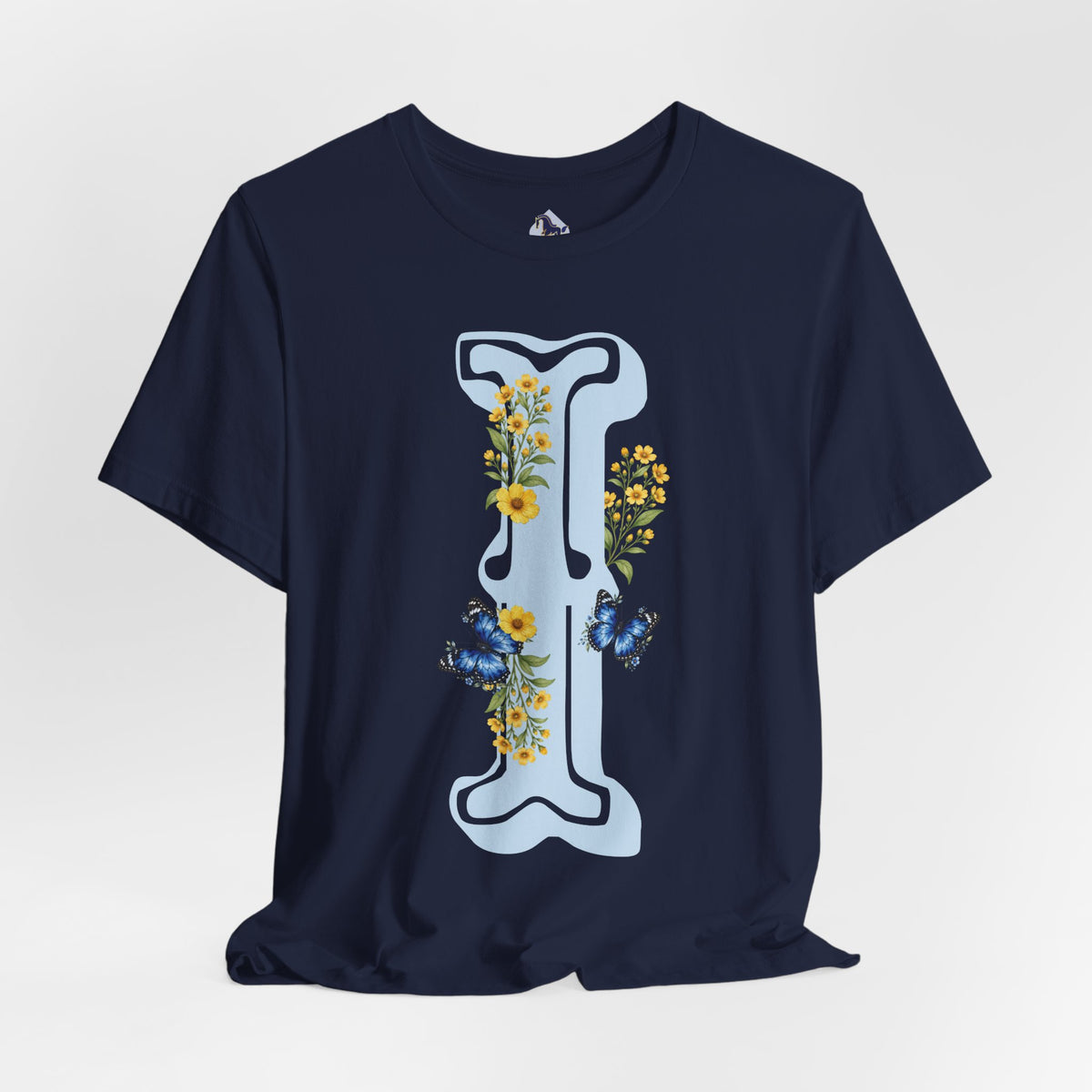 Floral Letter i Monogram T-Shirt