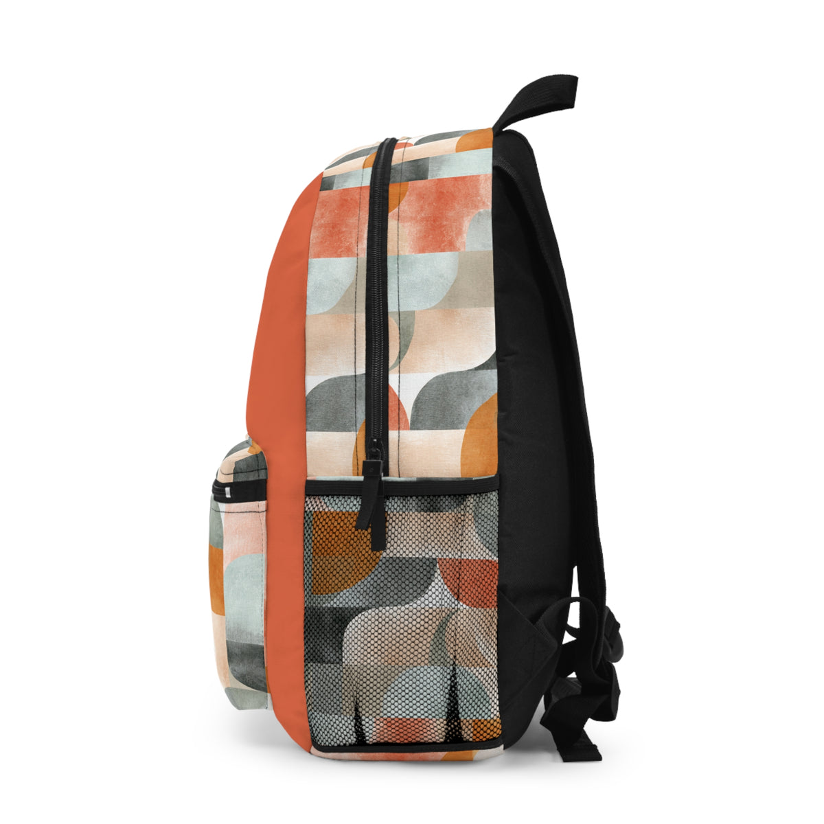 Personalized Orange Retro Abstract Design Backpack