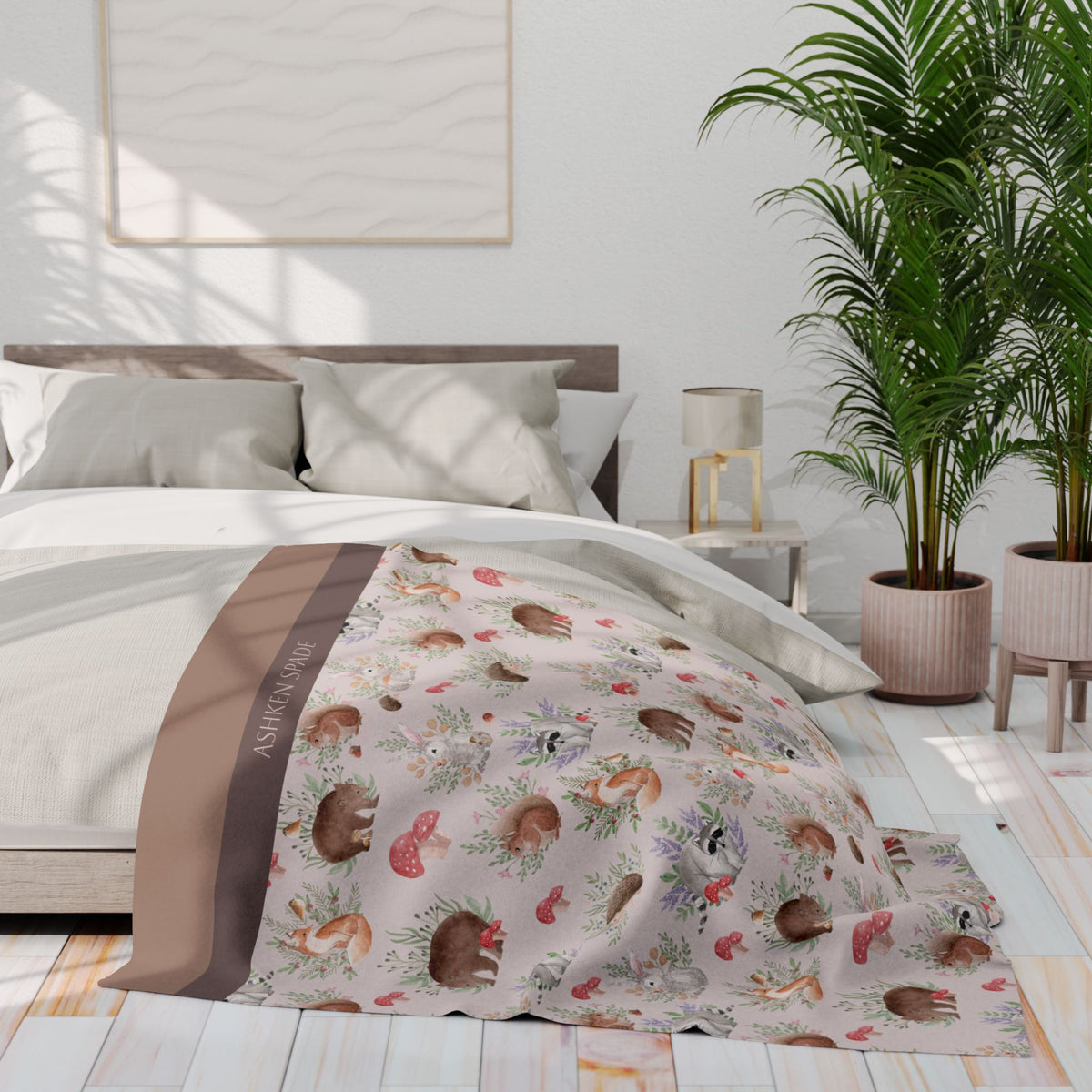 Woodland Critter Fleece Blanket