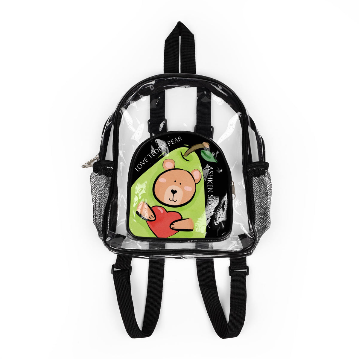 Cute Teddy Pear Clear Stadium Backpack
