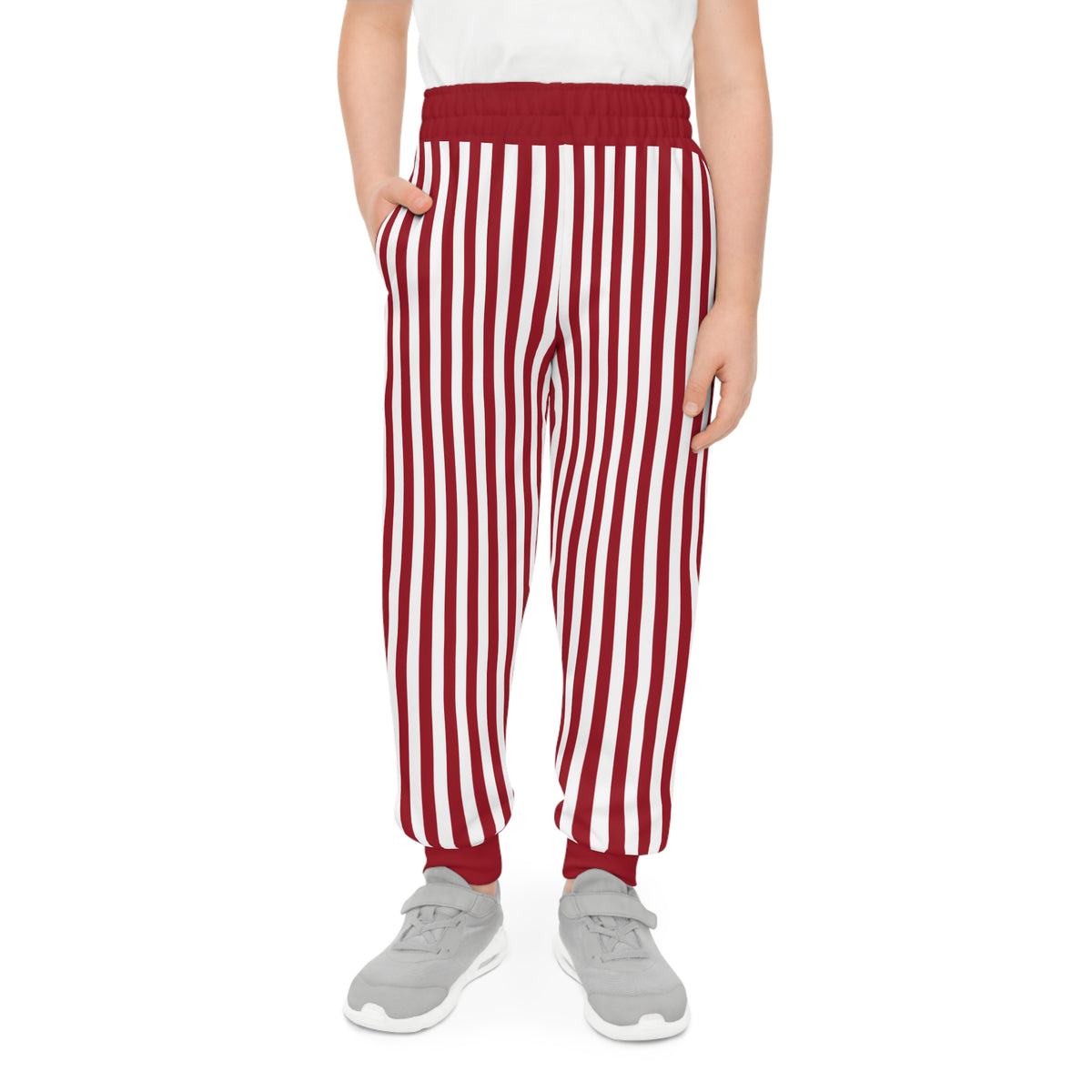 Ashkin Spady Red and White Striped Youth Joggers