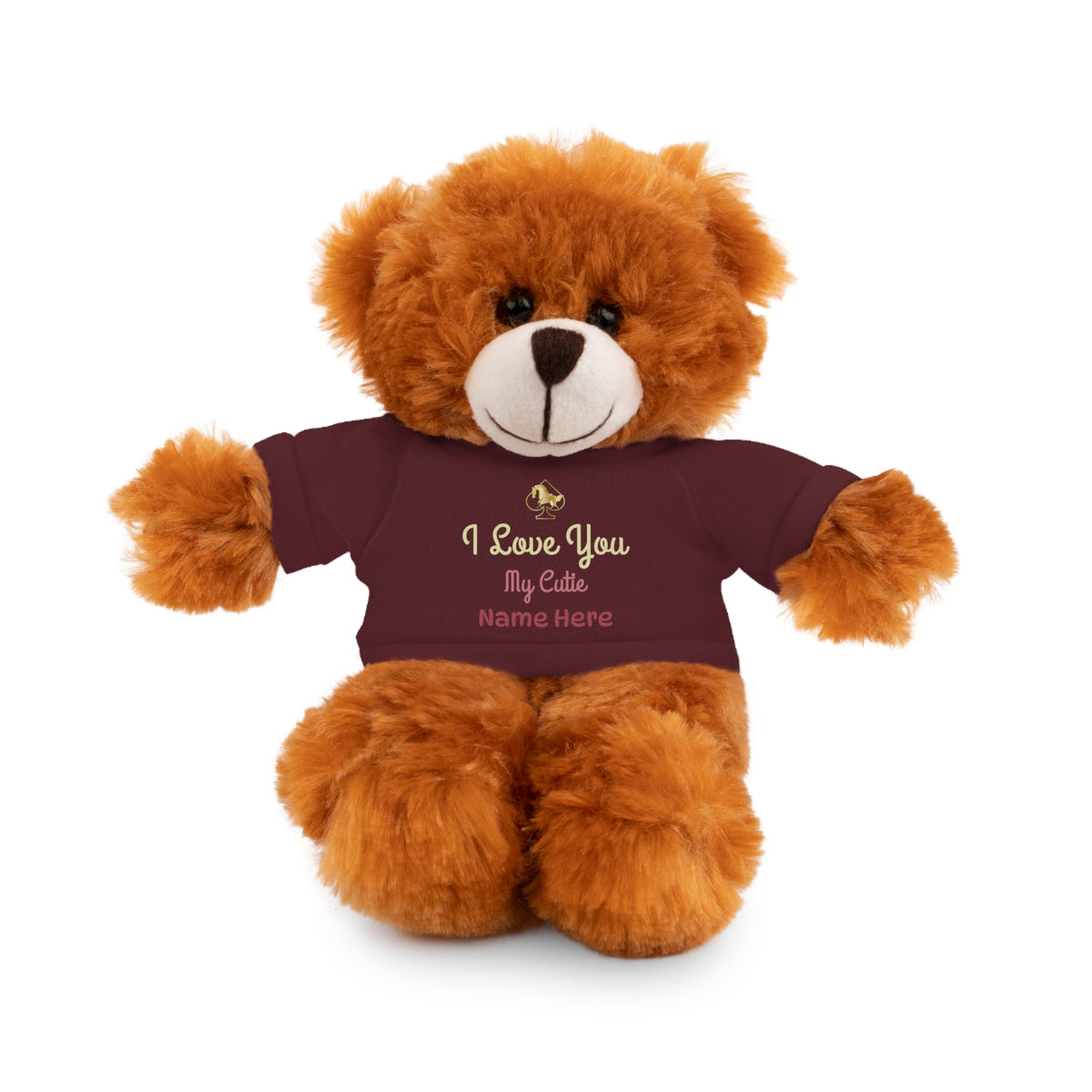 Custom Stuffed Animal with “I Love You” Tee