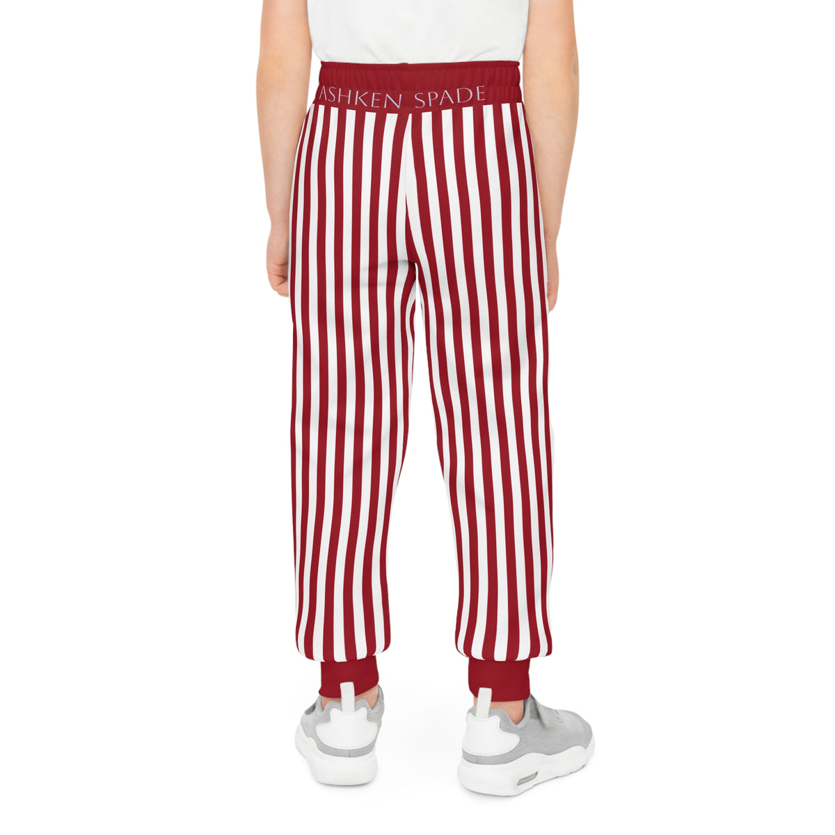 Ashkin Spady Red and White Striped Youth Joggers