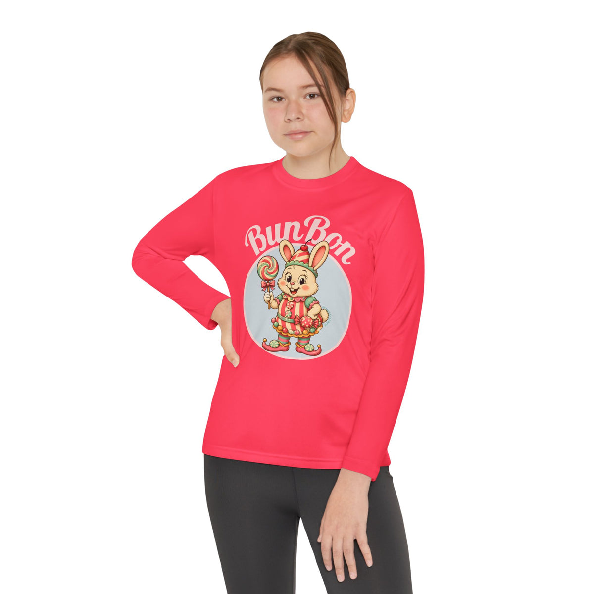 Retro BunBon Bunny Youth Long Sleeve Tee