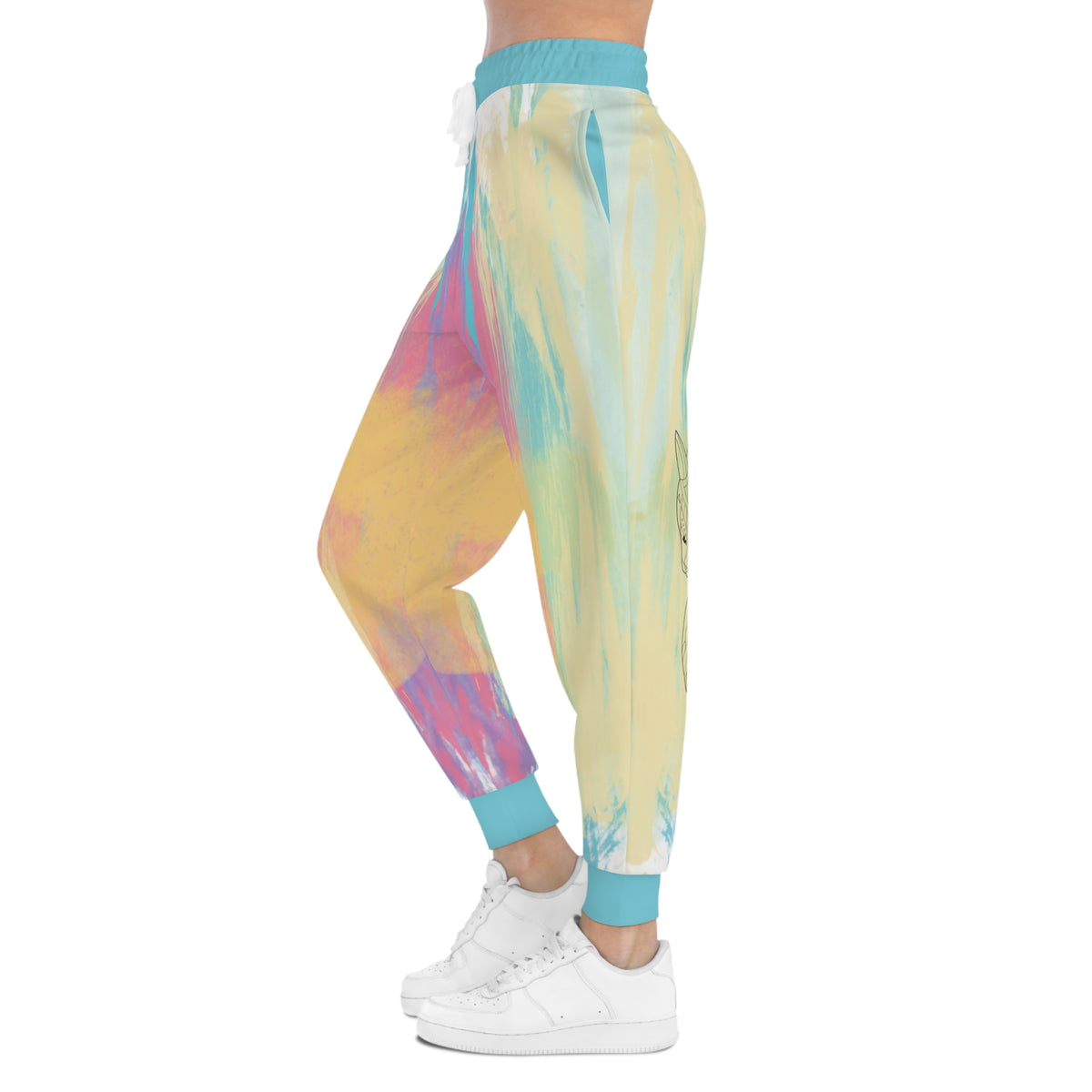 Watercolor Pattern Athletic Pants