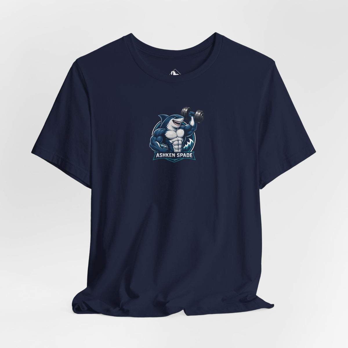 Ashken Spade Shark Weightlifter Personalized Graphic Tee
