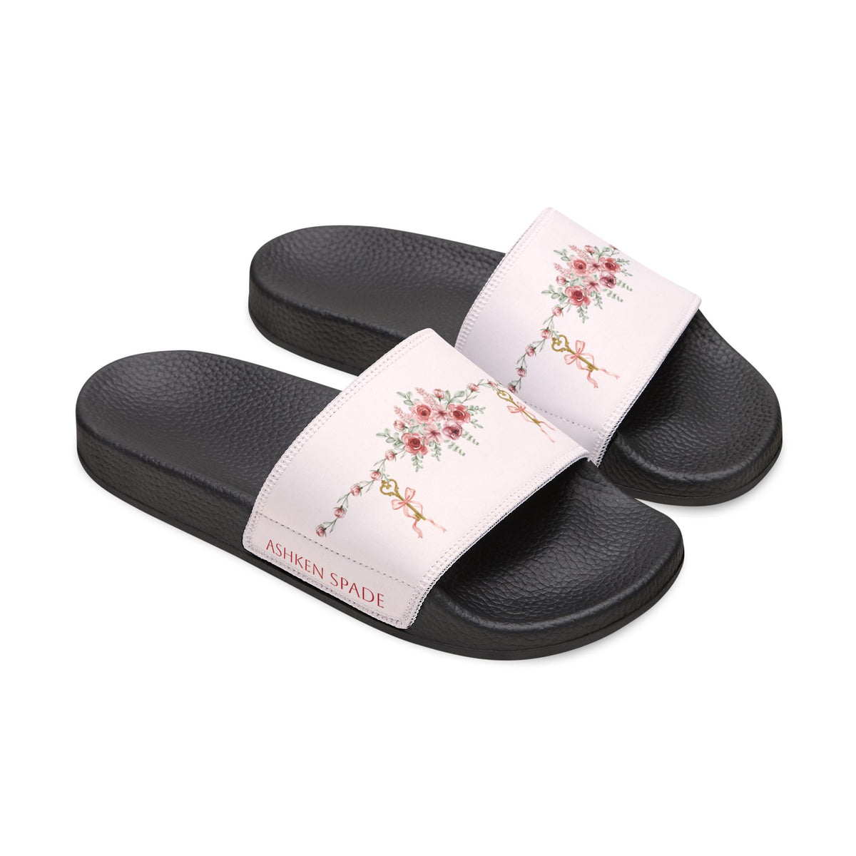 Women's Floral Beaded Slide Sandals