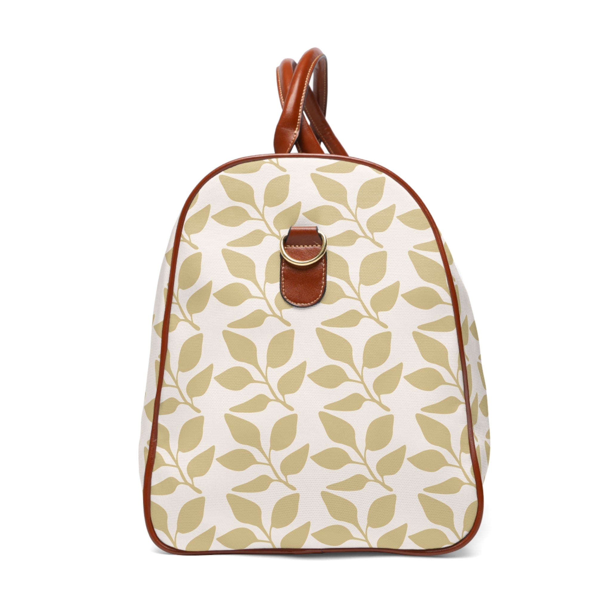 Travel Duffel with Leaf Background