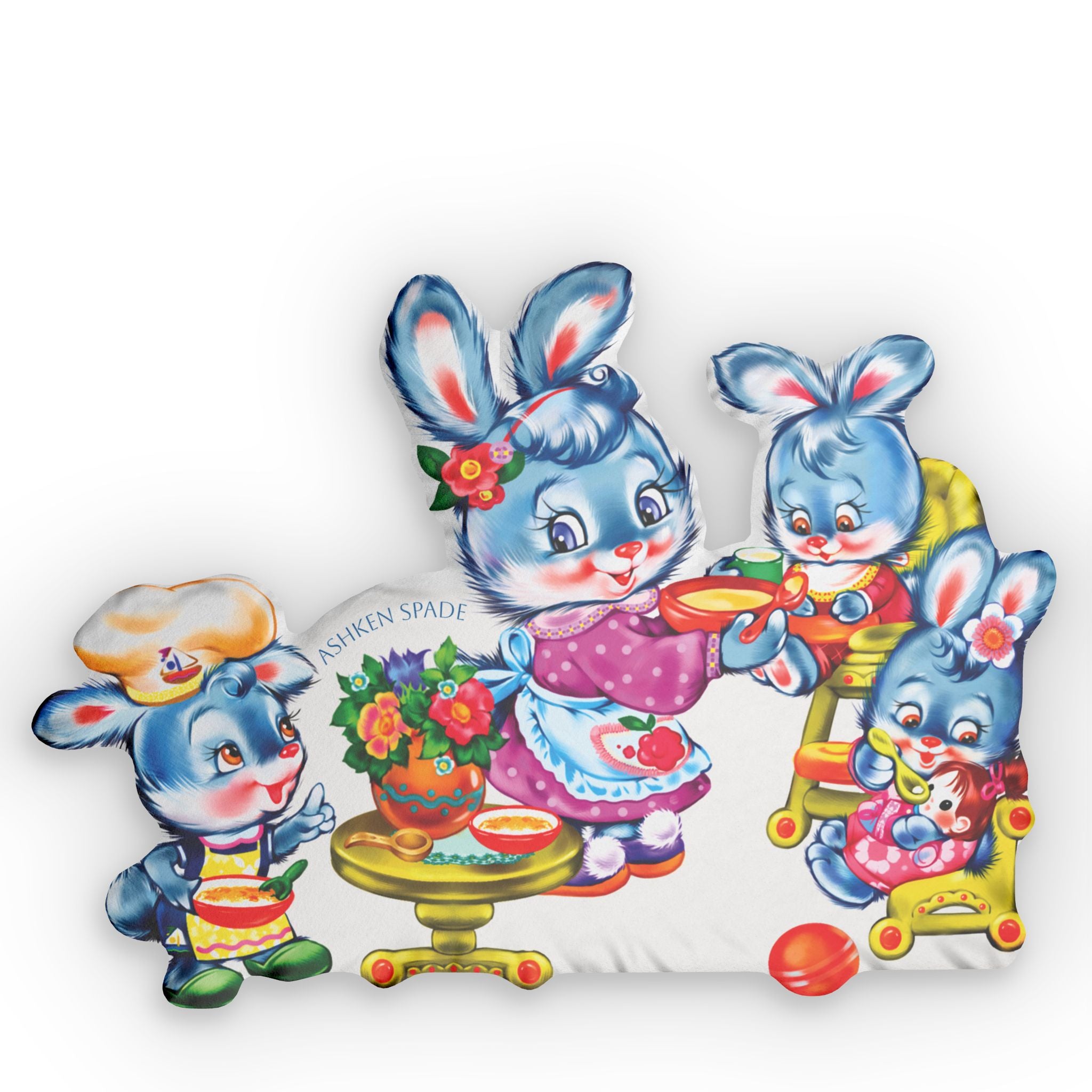 Vintage Mouse Shaped Pillow