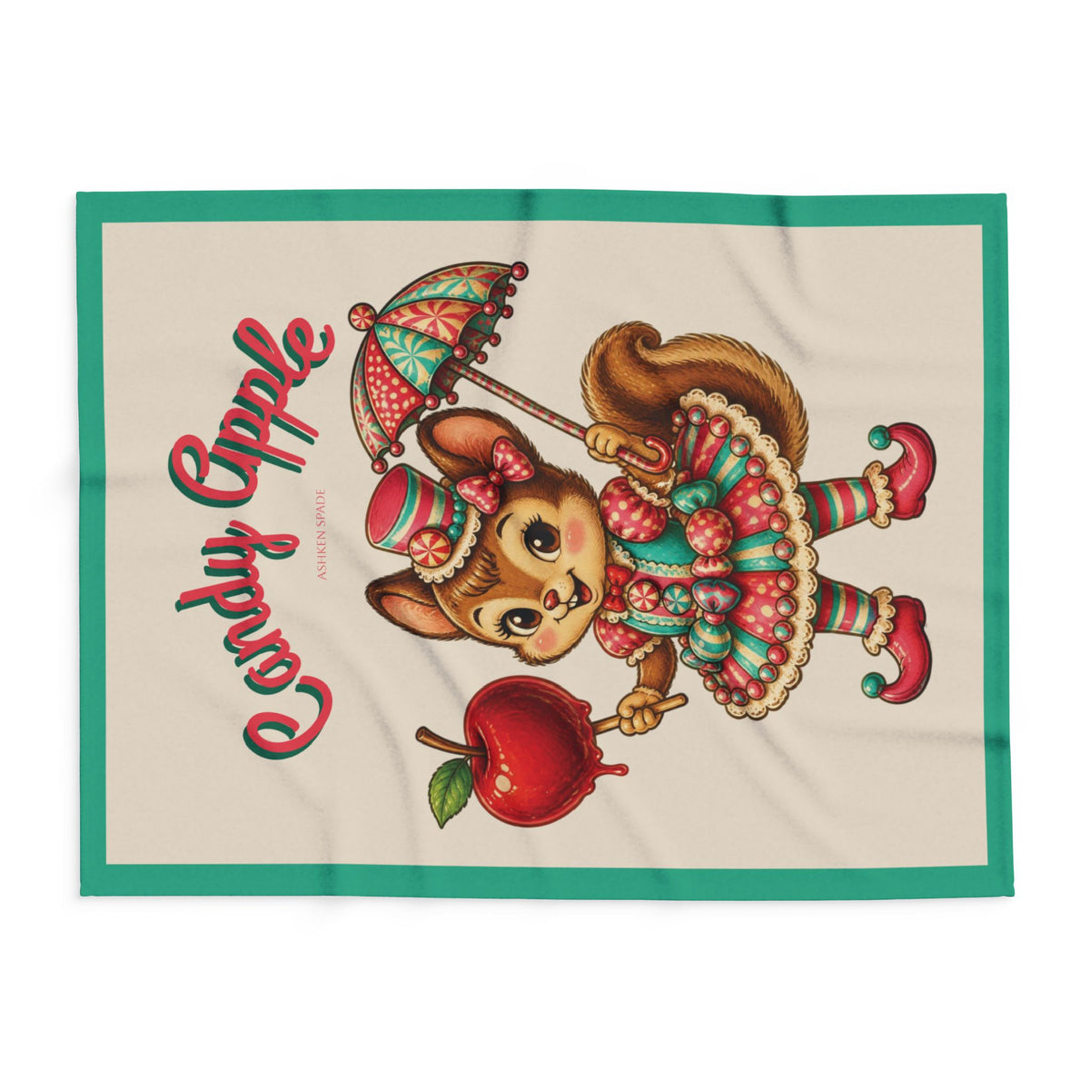 Retro LolliSquirl With  Candy Apple Fleece Blanket