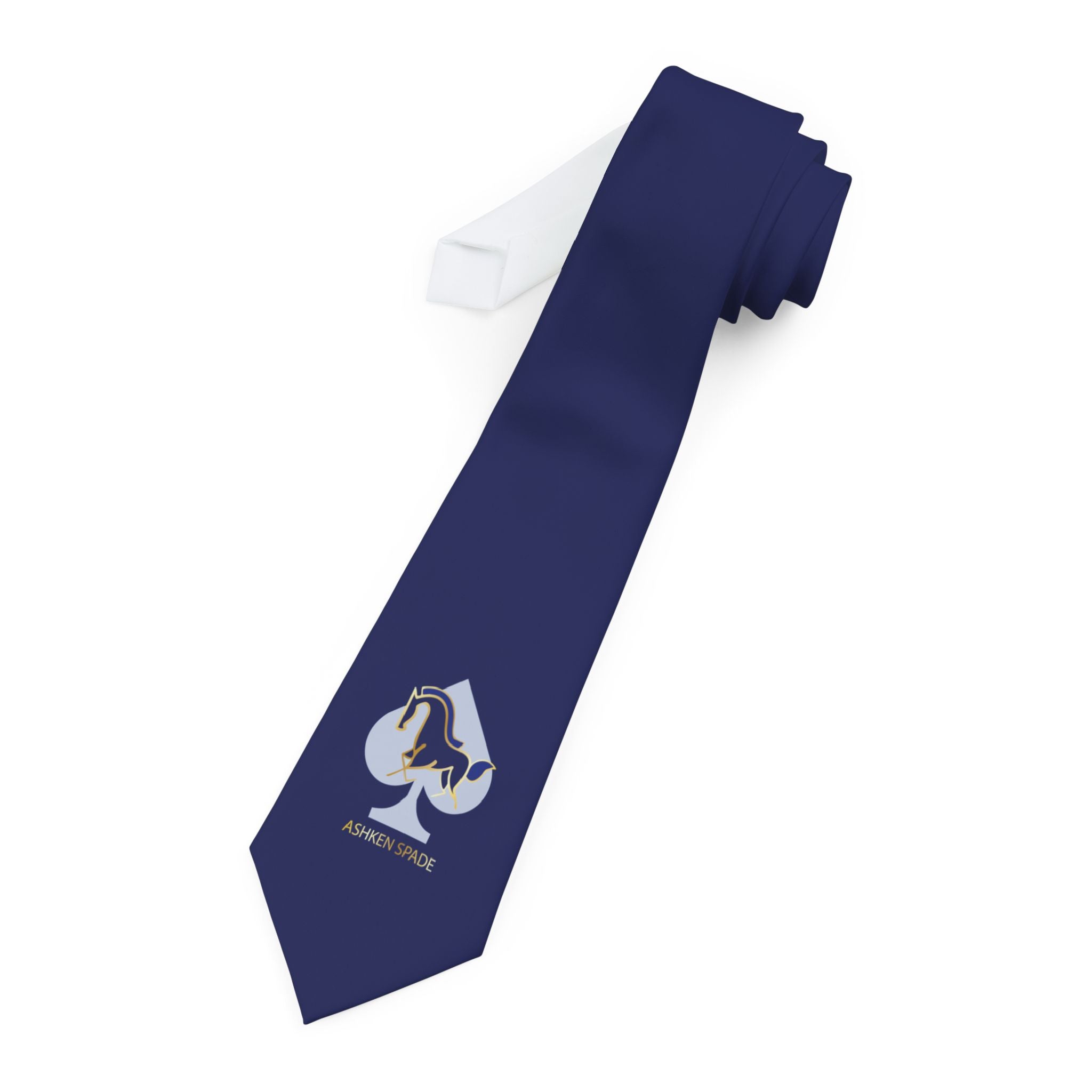 Navy Ashken Spade Necktie
