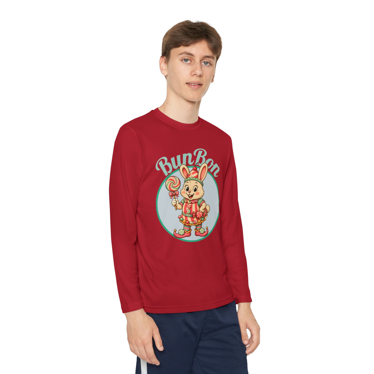 Retro BunBon Bunny Youth Long Sleeve Tee