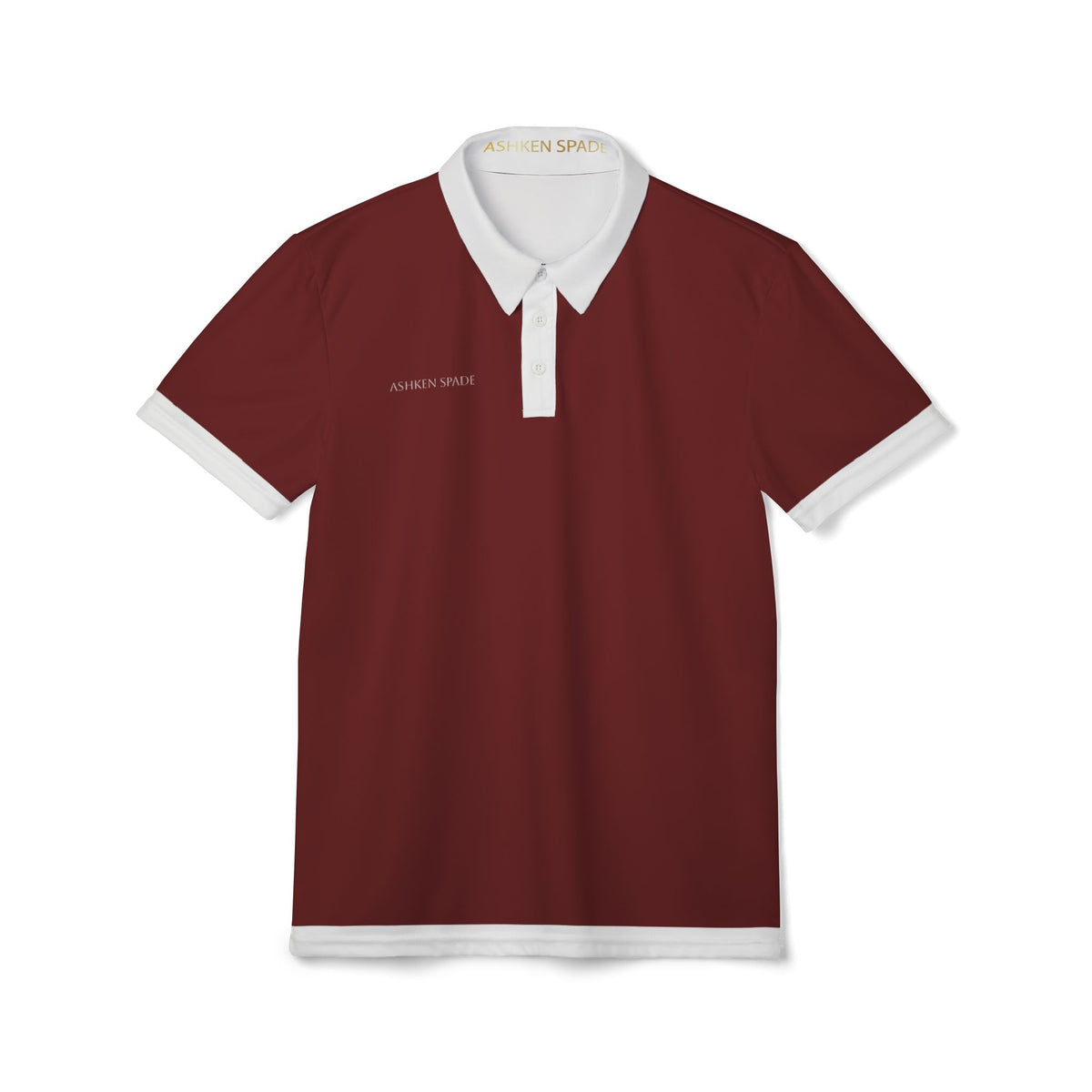 Classic Maroon Polo Shirt with White Trim