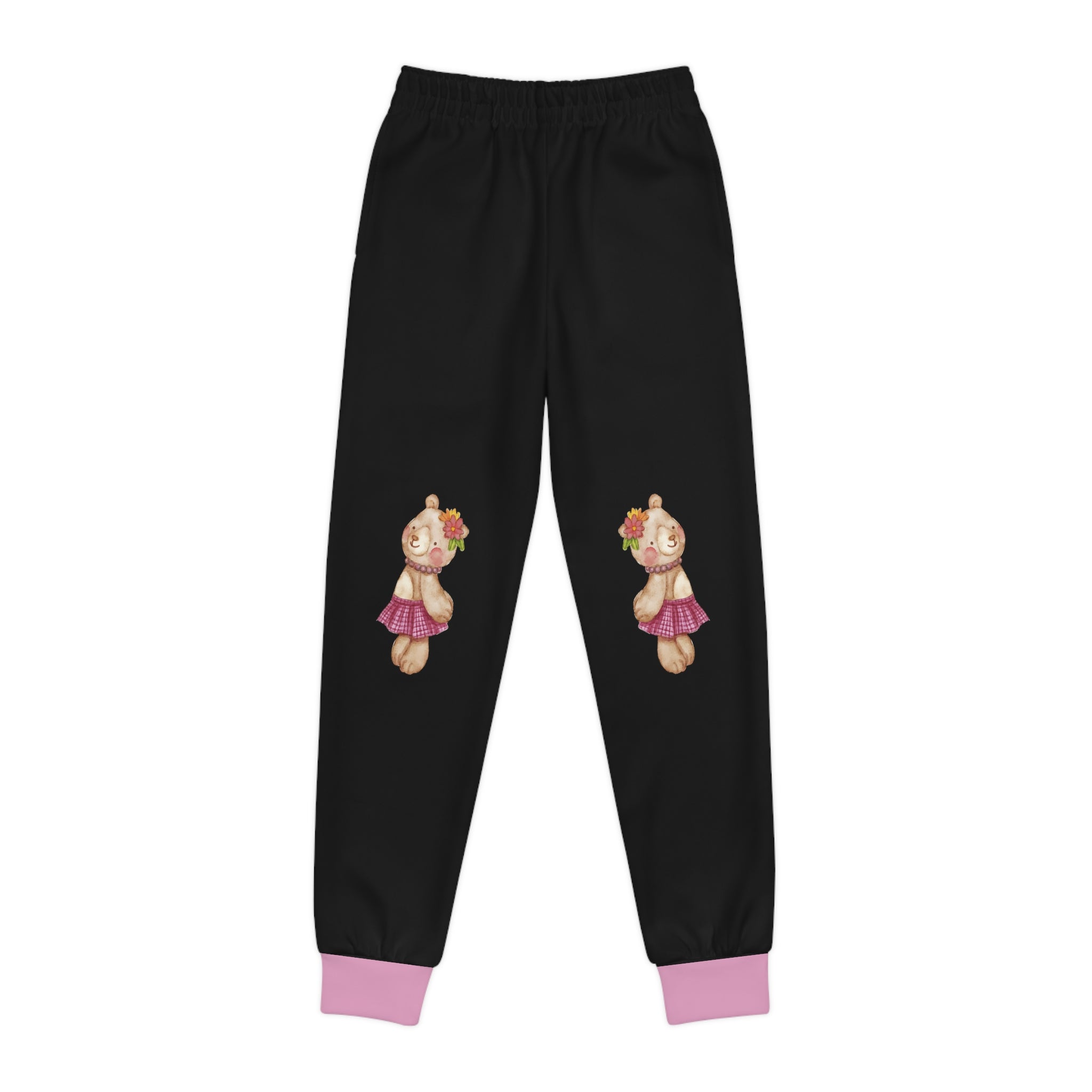 Cute Bear Ballet Design Black Jogger