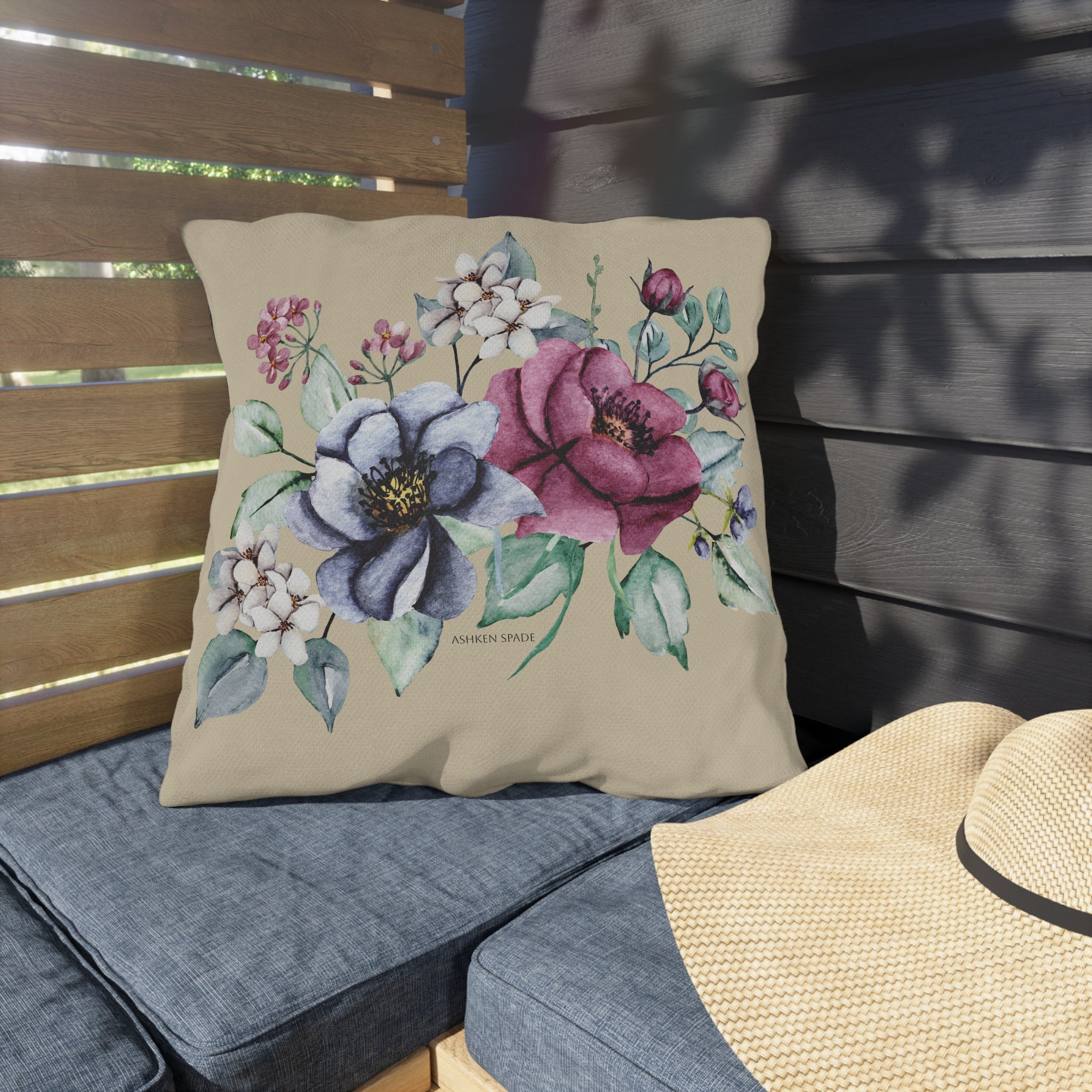 Copy of Gray Cushion With Flower