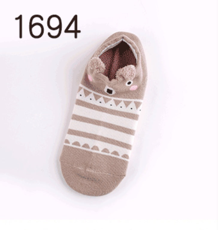 Cute Animals Cotton Short Socks Socks