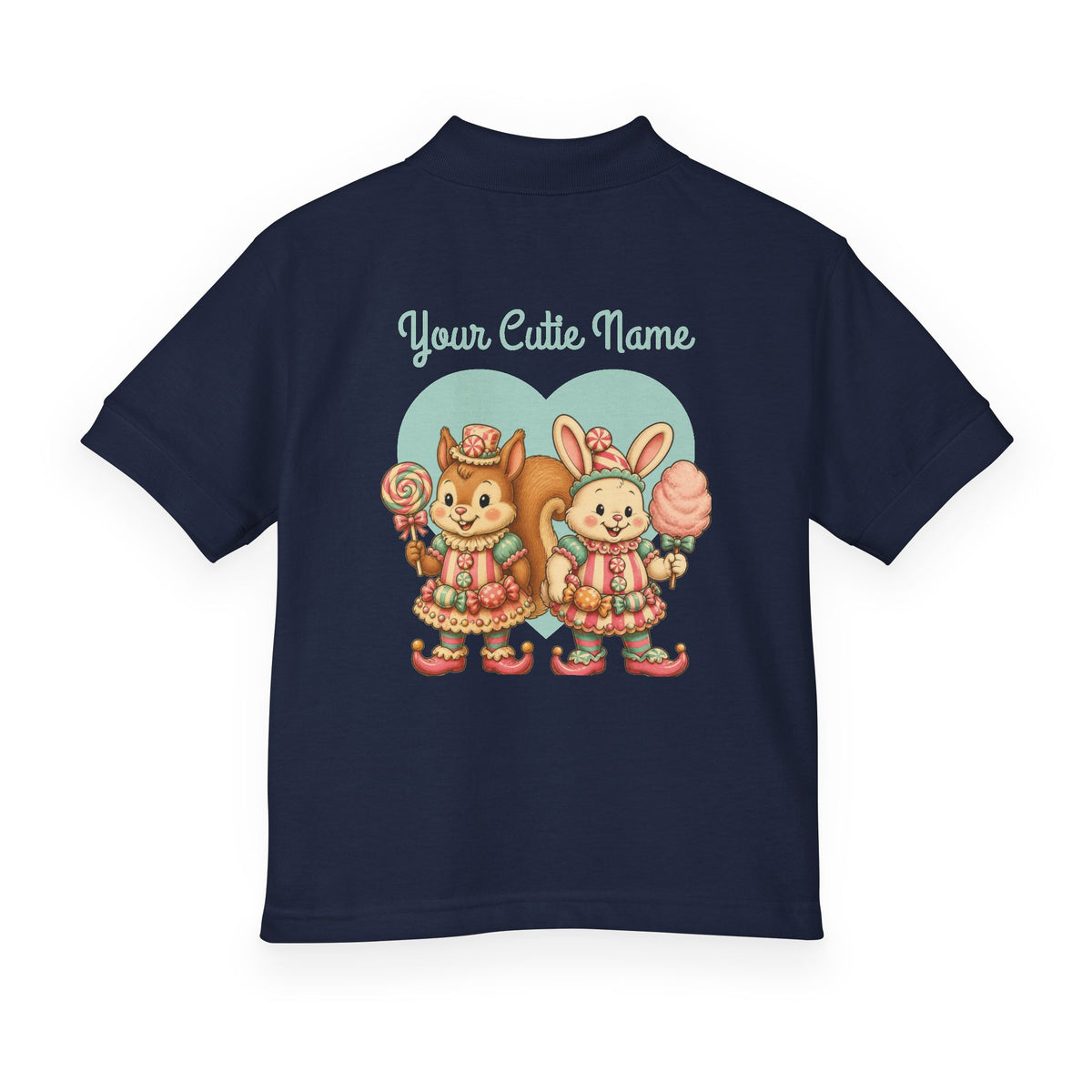 Kids Polo — Cute LolliSquirrel & BunBon with Custom Name