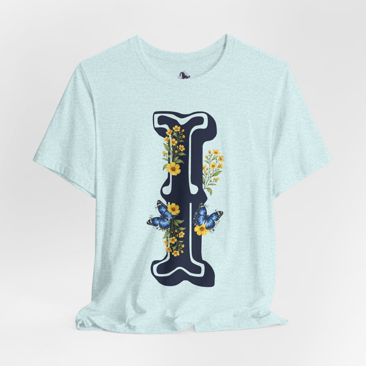 Floral Letter i Monogram T-Shirt