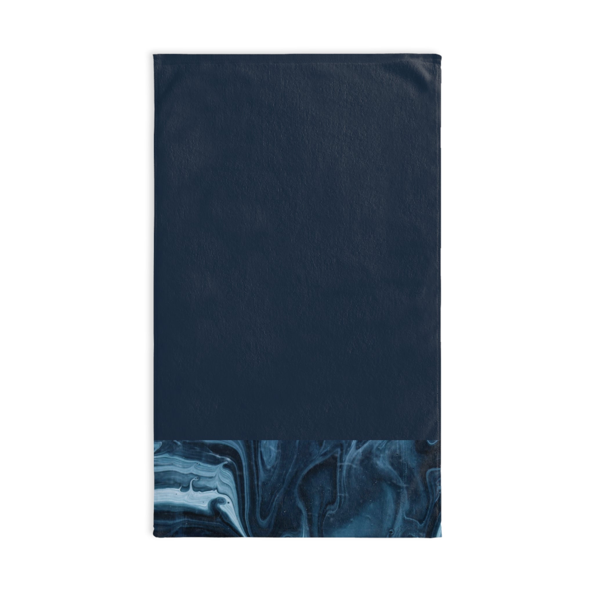 Swirling Navy Marble Hand Towel