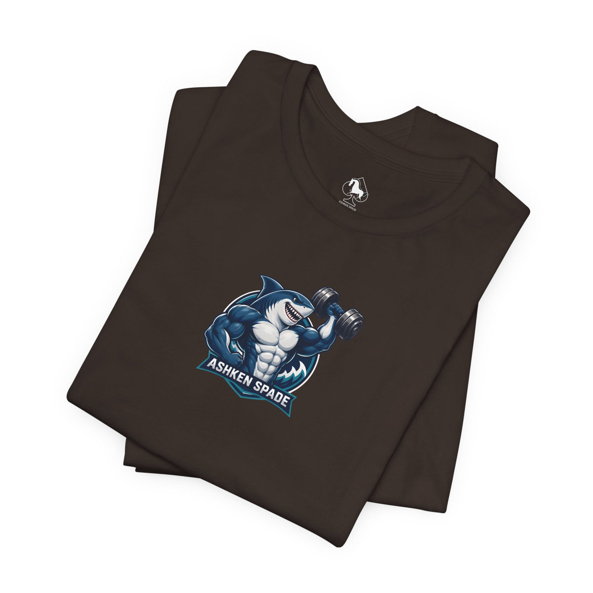 Ashken Spade Shark Weightlifter Personalized Graphic Tee