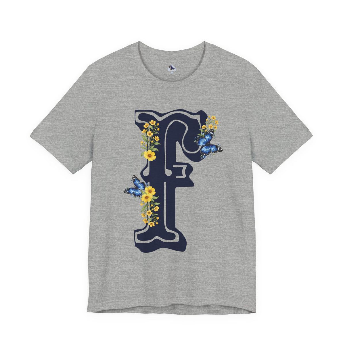 Floral Letter F Monogram T-Shirt