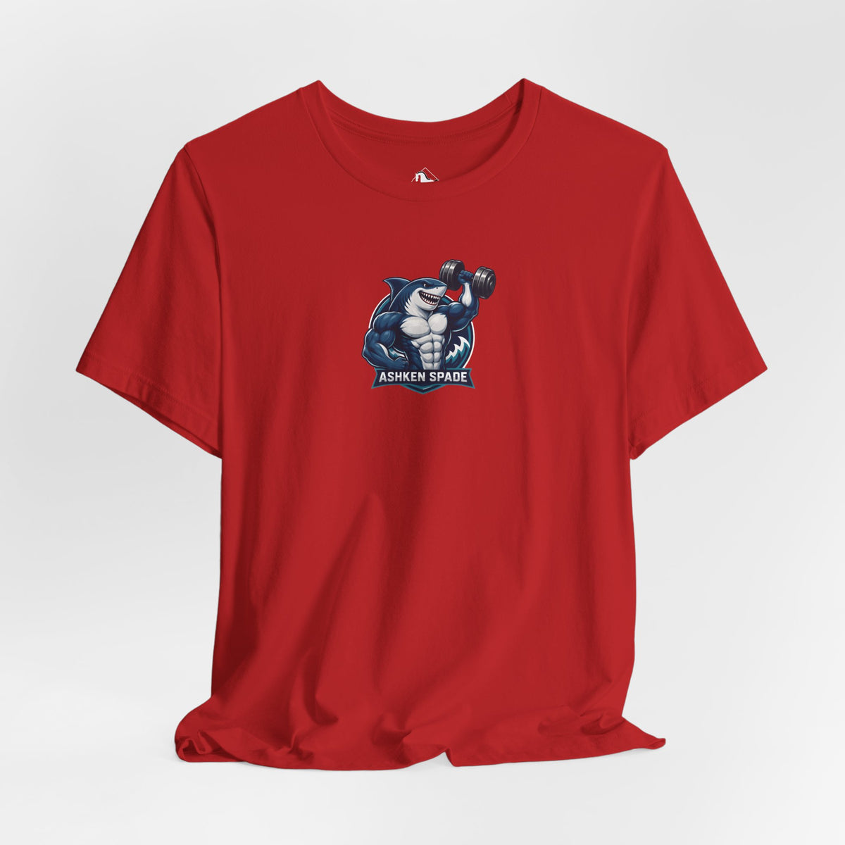 Ashken Spade Shark Weightlifter Personalized Graphic Tee