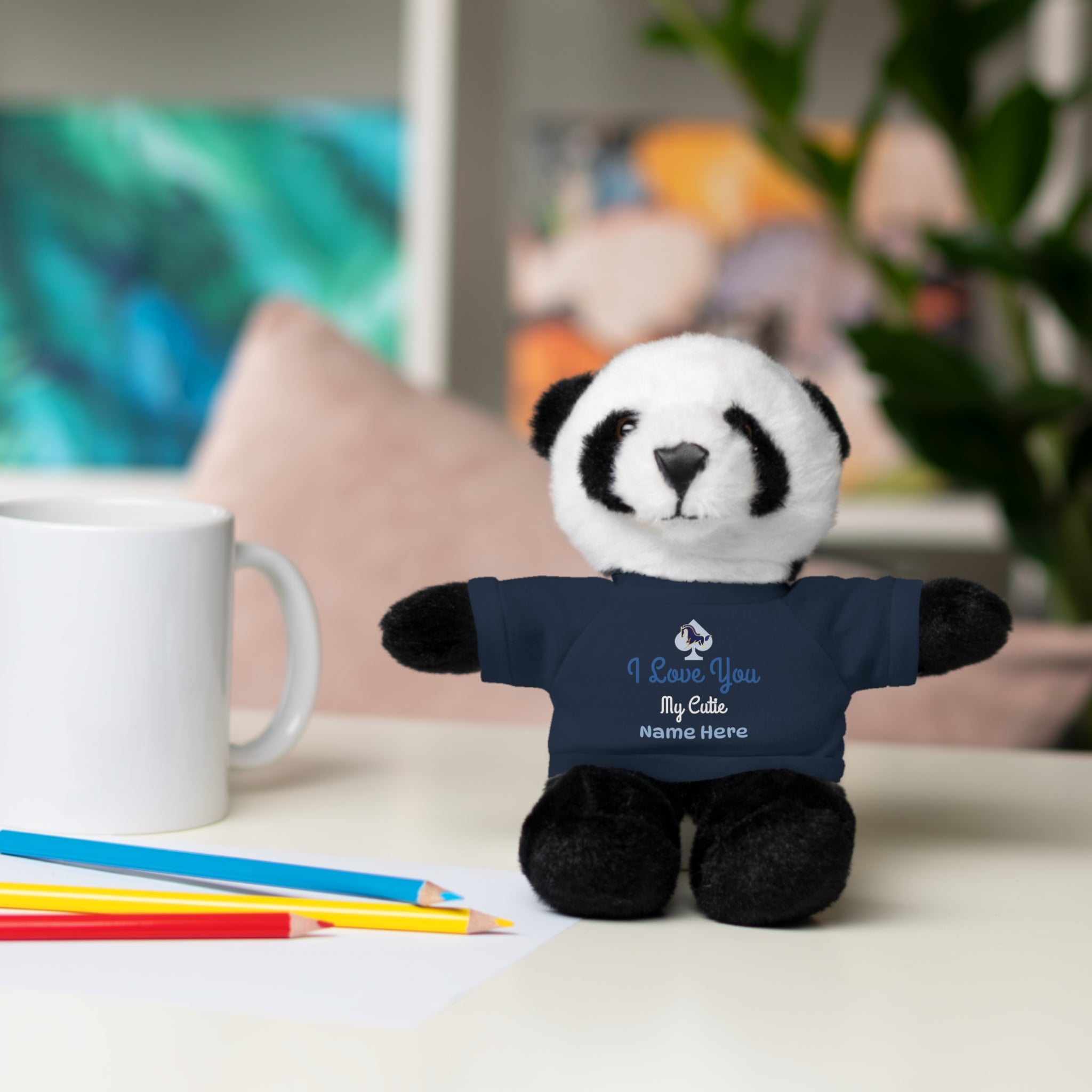 Personalized Teddy Bear with "I Love You" Tee