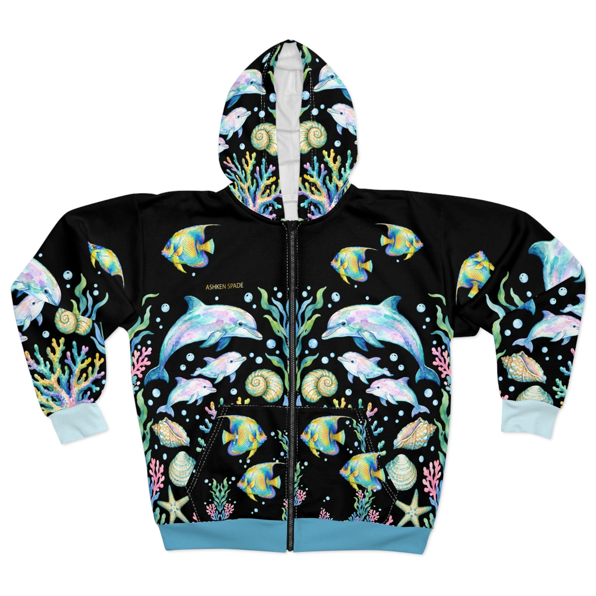 Coral Reef Dolphins & Seashells