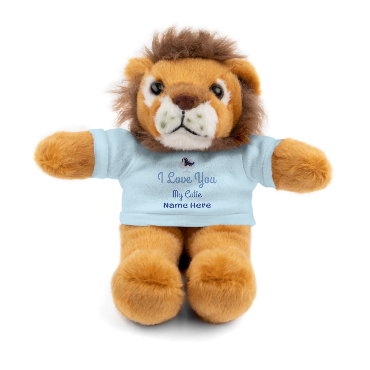Custom Stuffed Animal with “I Love You” Tee