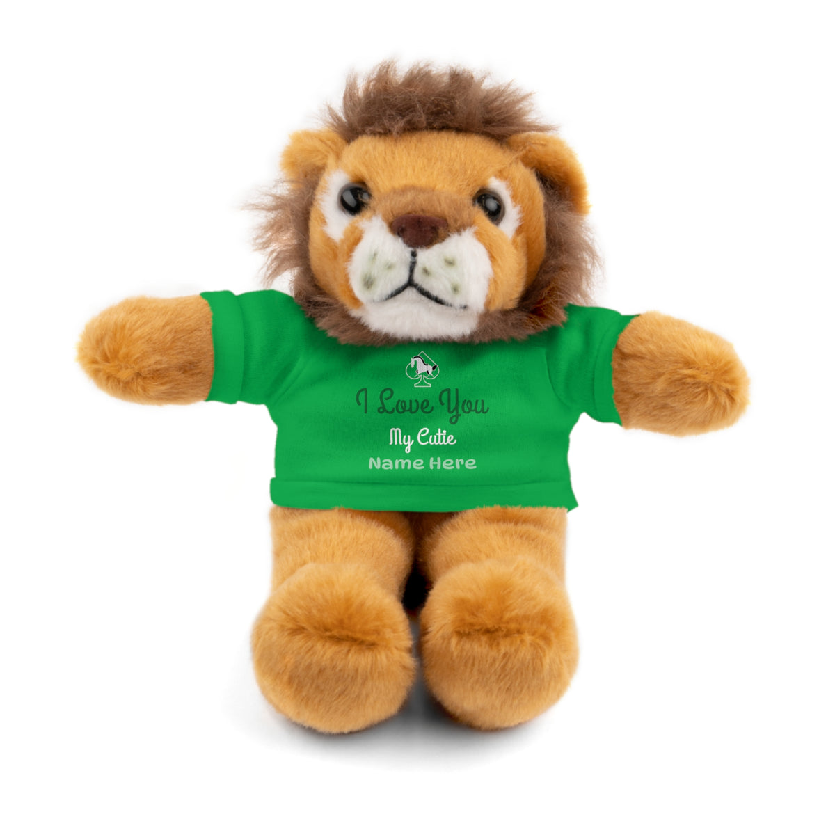 Custom Stuffed Animal with “I Love You” Tee