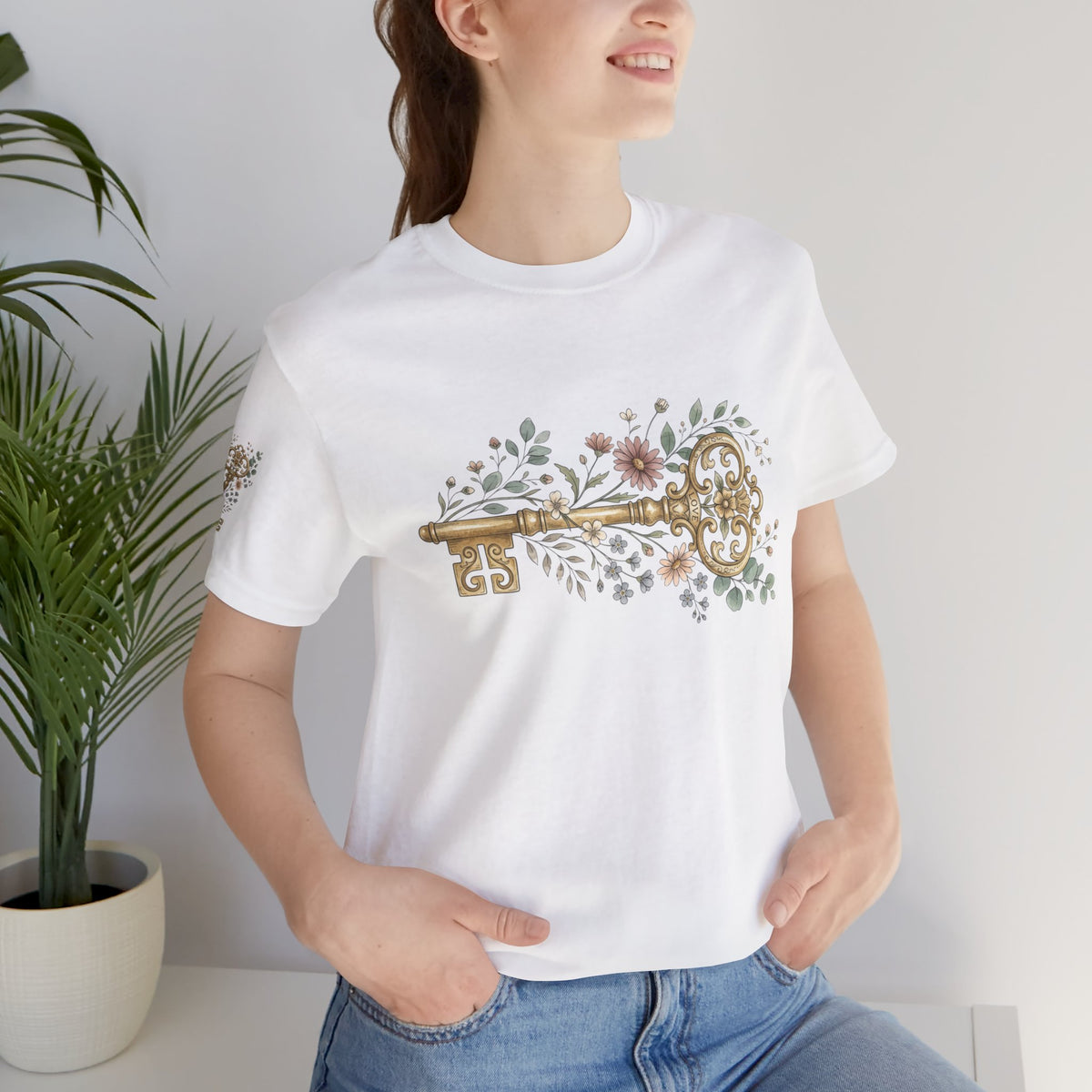 Vintage Floral Key T-Shirt