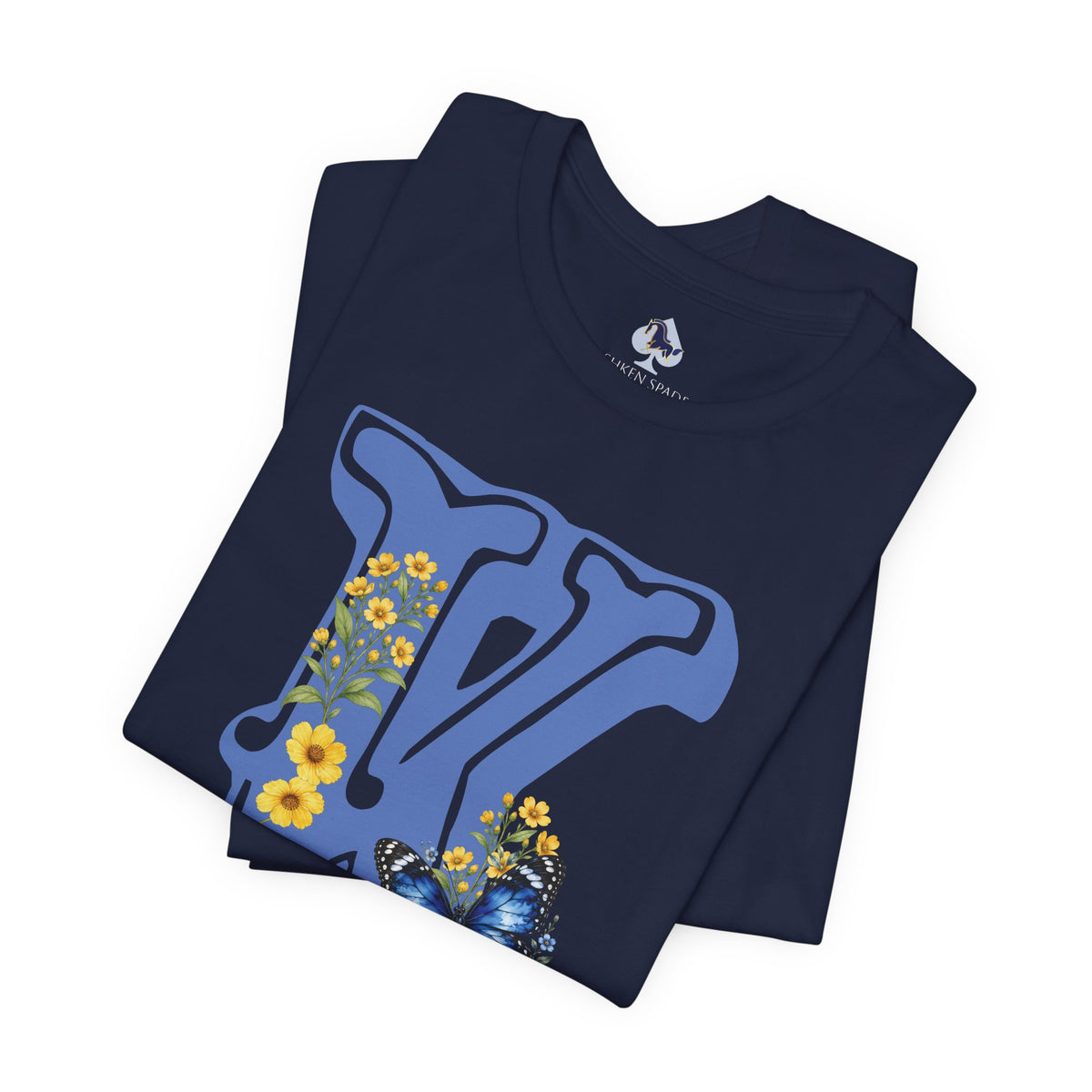 Floral Butterfly Letter K T-Shirt