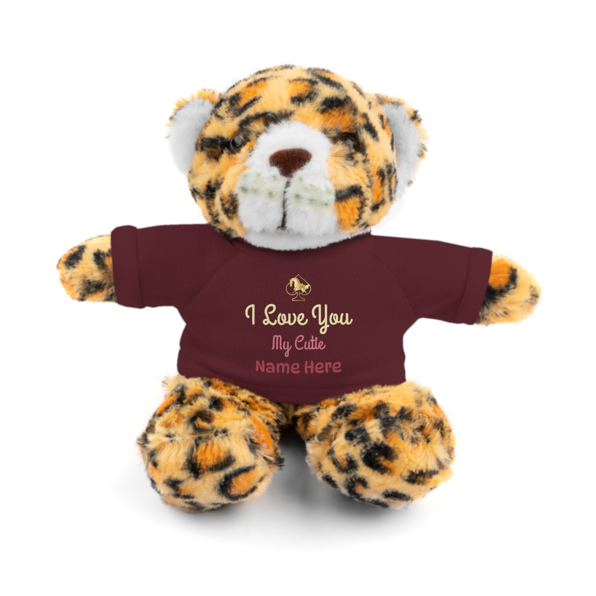 Custom Stuffed Animal with “I Love You” Tee