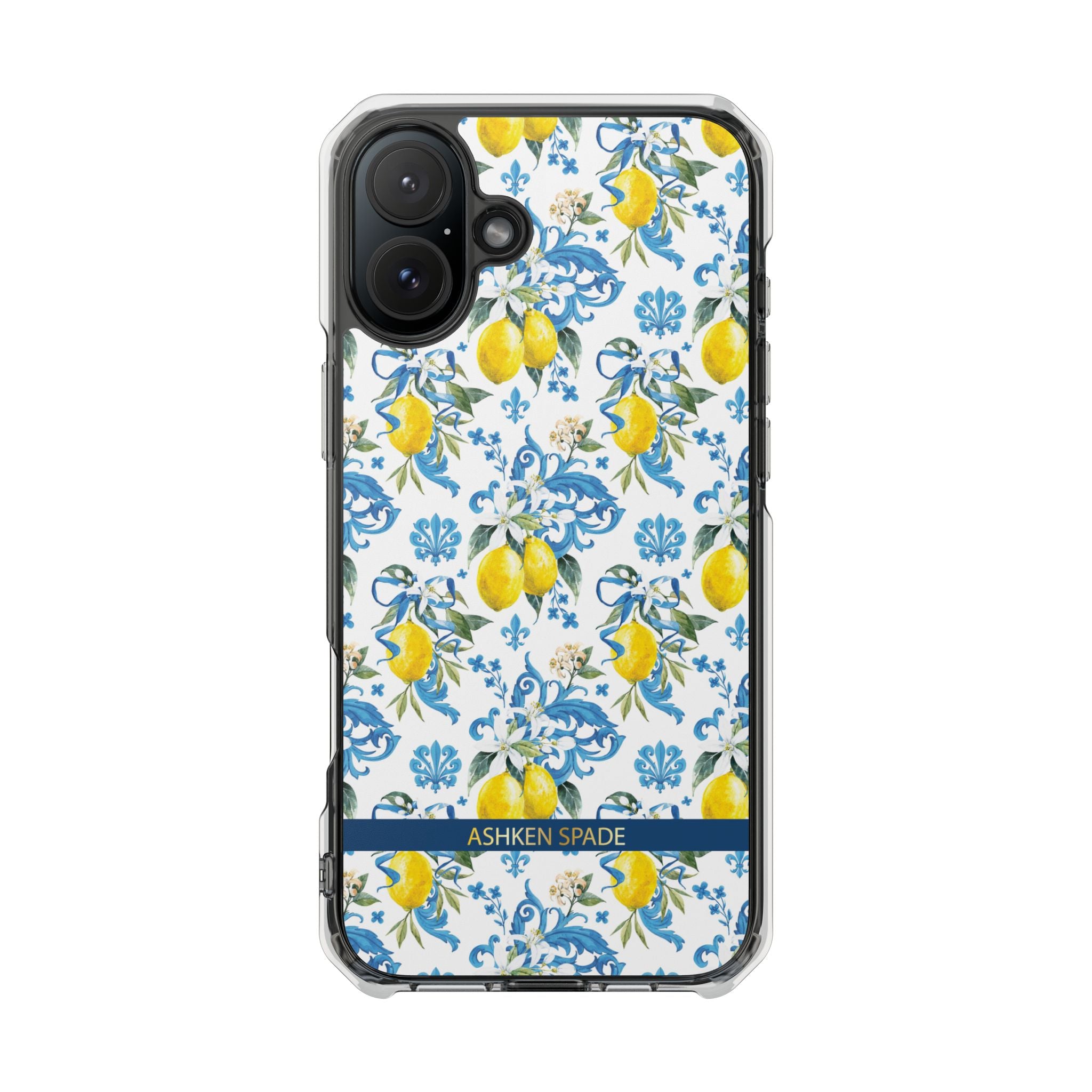 Lemon Charm with Blue Ribbon Magnetic Phone Case