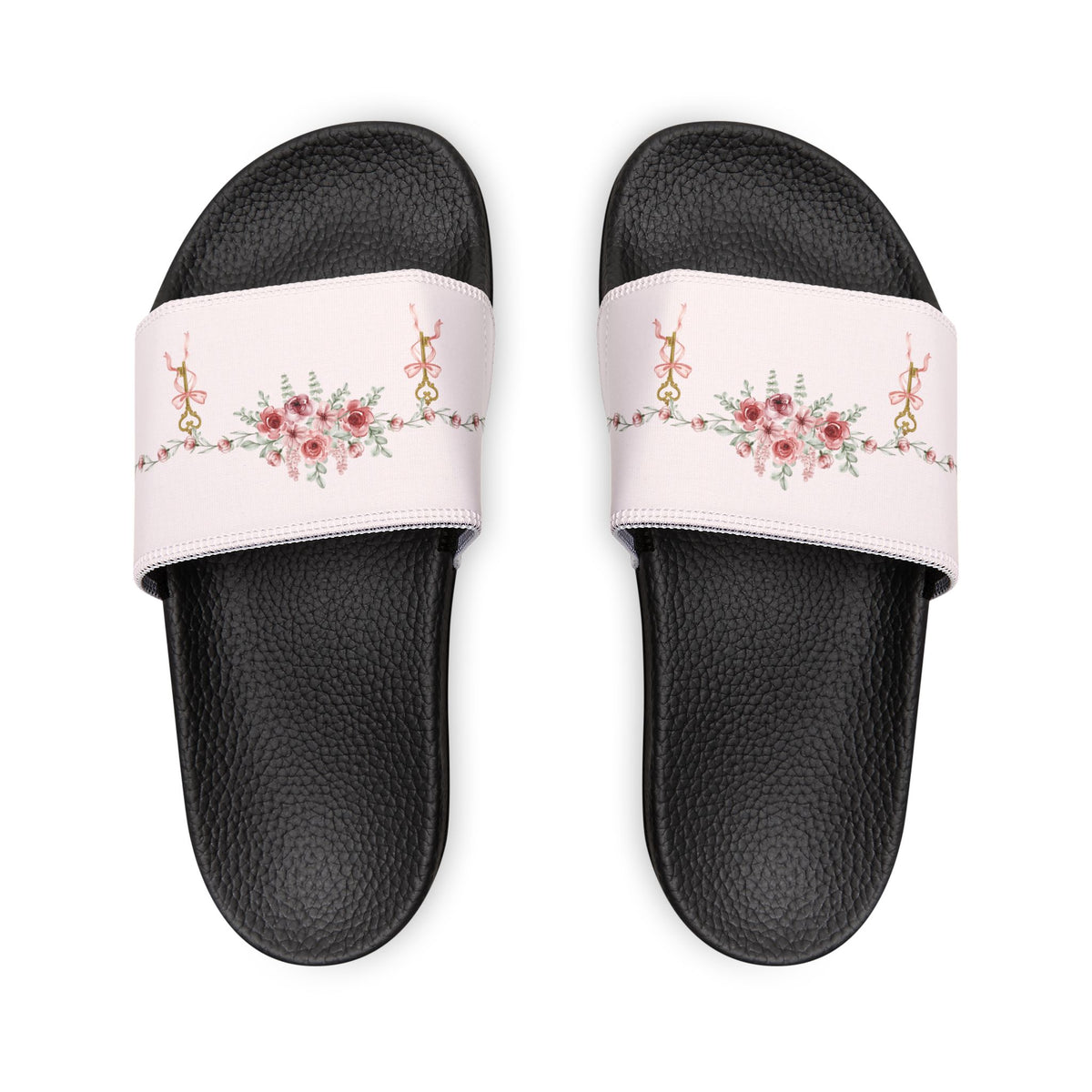 Women's Floral Beaded Slide Sandals