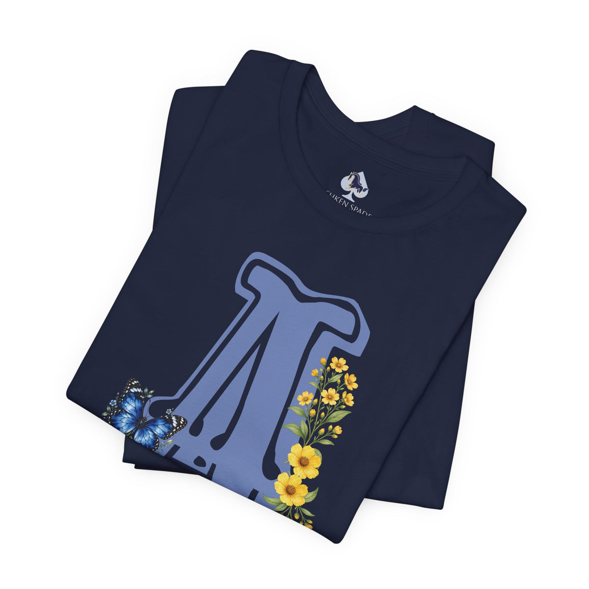 Floral Letter A Graphic T-Shirt