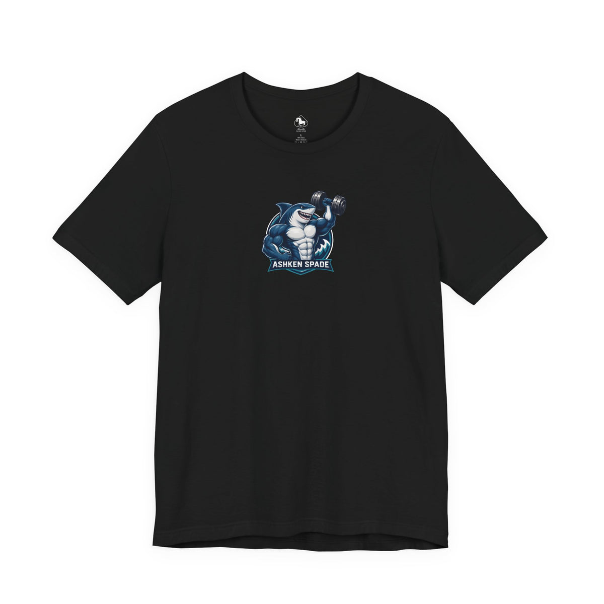 Ashken Spade Shark Weightlifter Personalized Graphic Tee