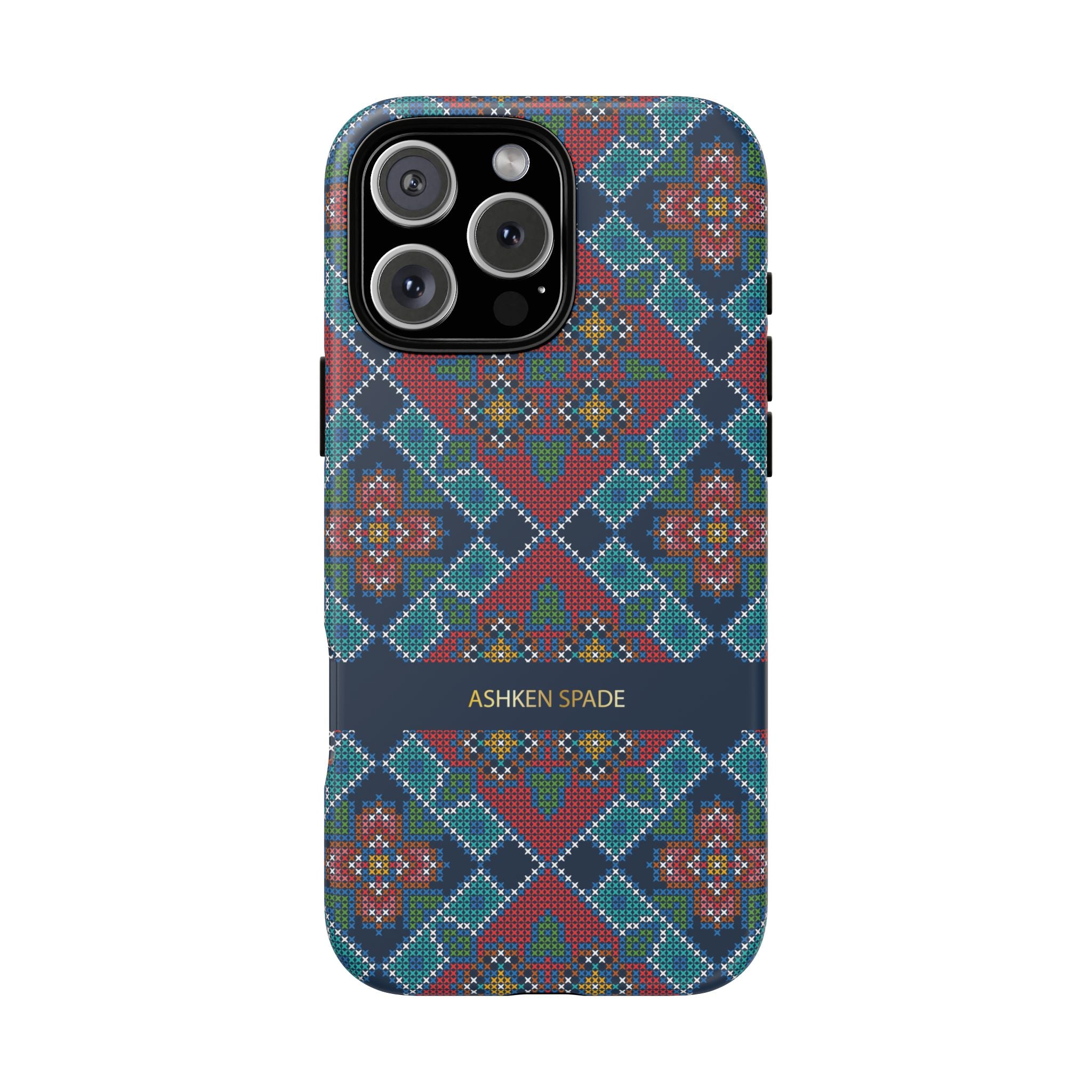 Floral Cross Stitch Phone Case