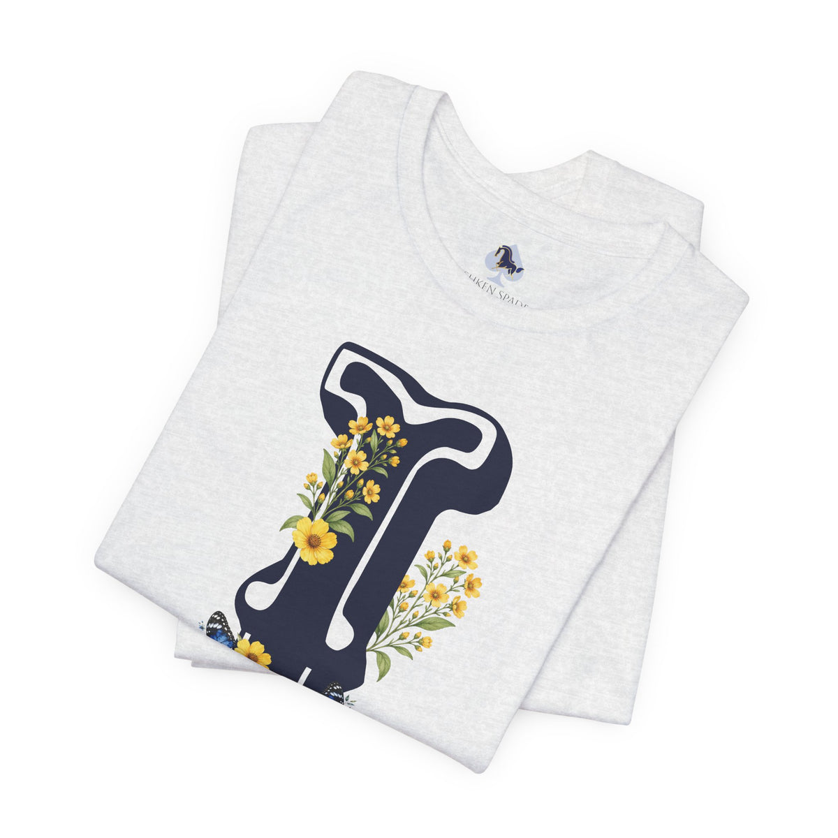 Floral Letter i Monogram T-Shirt