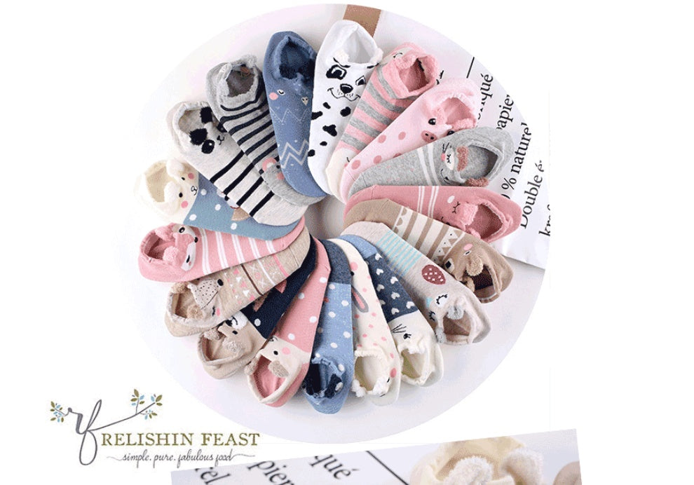 Cute Animals Cotton Short Socks Socks