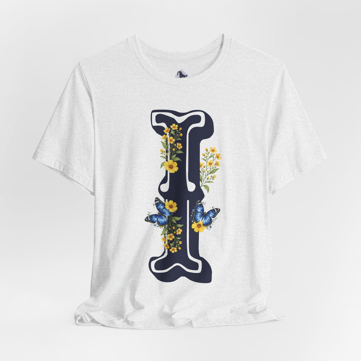 Floral Letter i Monogram T-Shirt