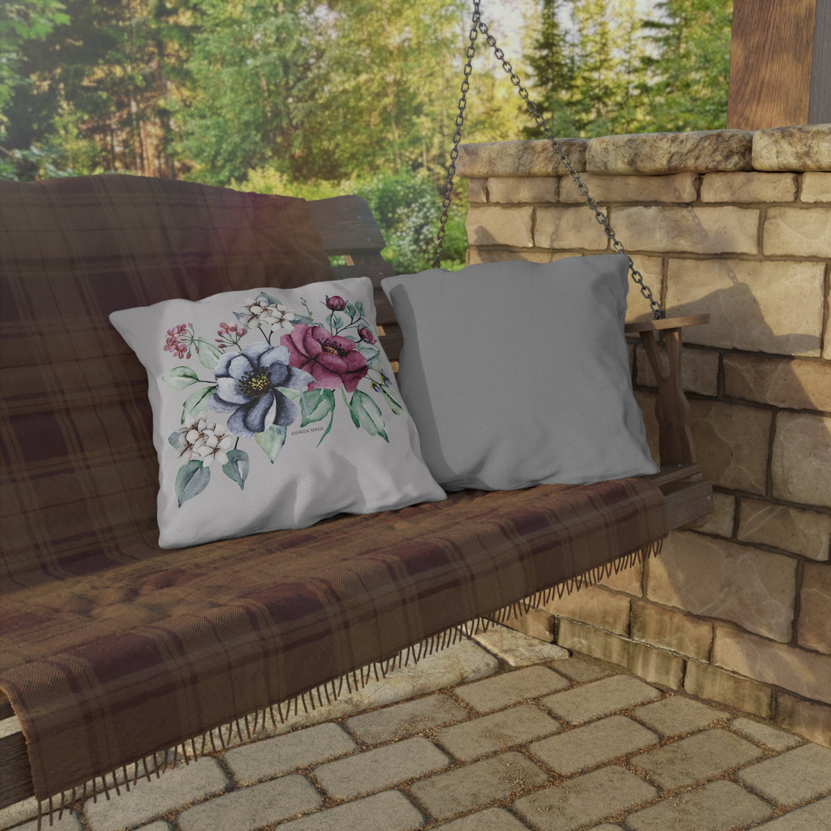 Gray Bloom Cushion