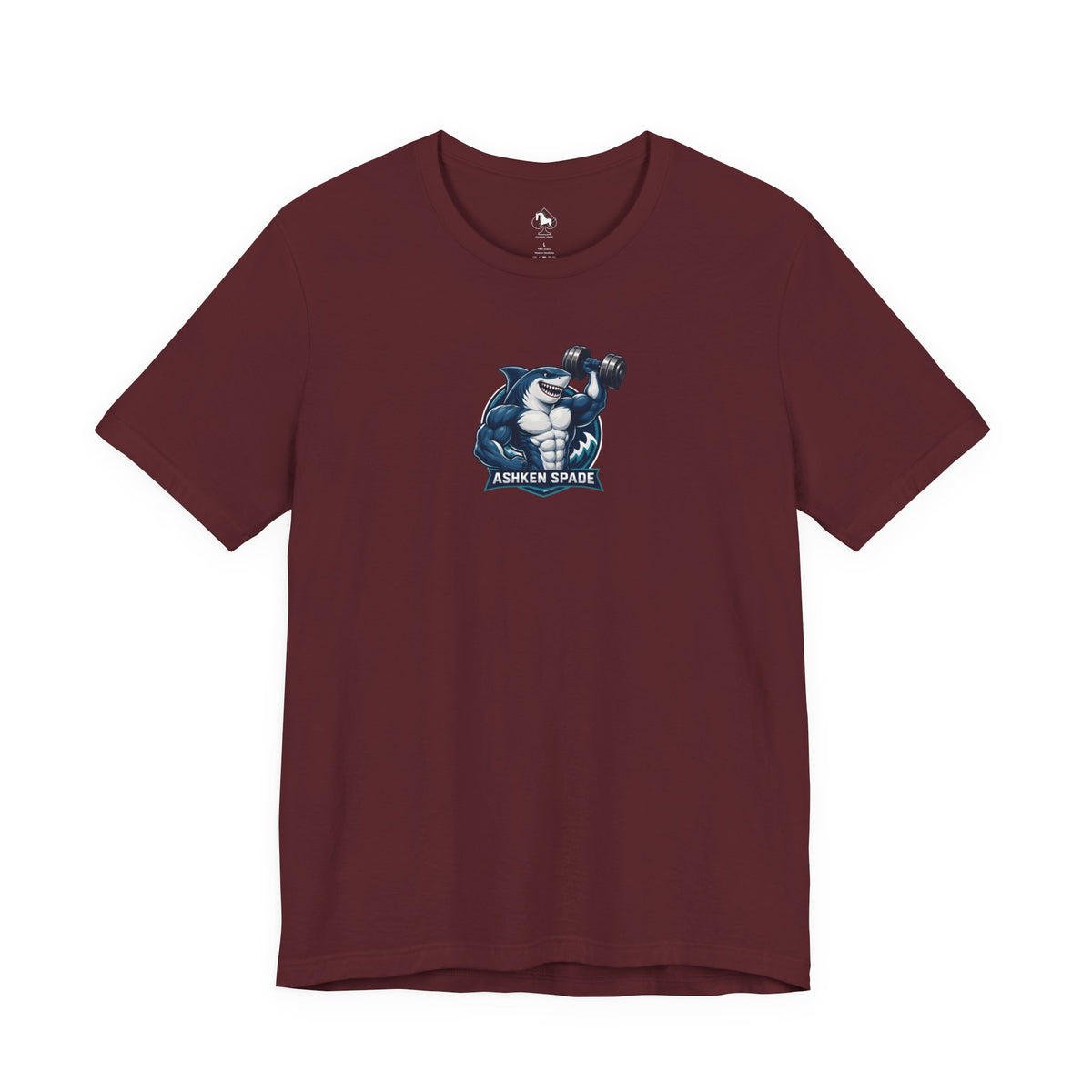 Ashken Spade Shark Weightlifter Personalized Graphic Tee